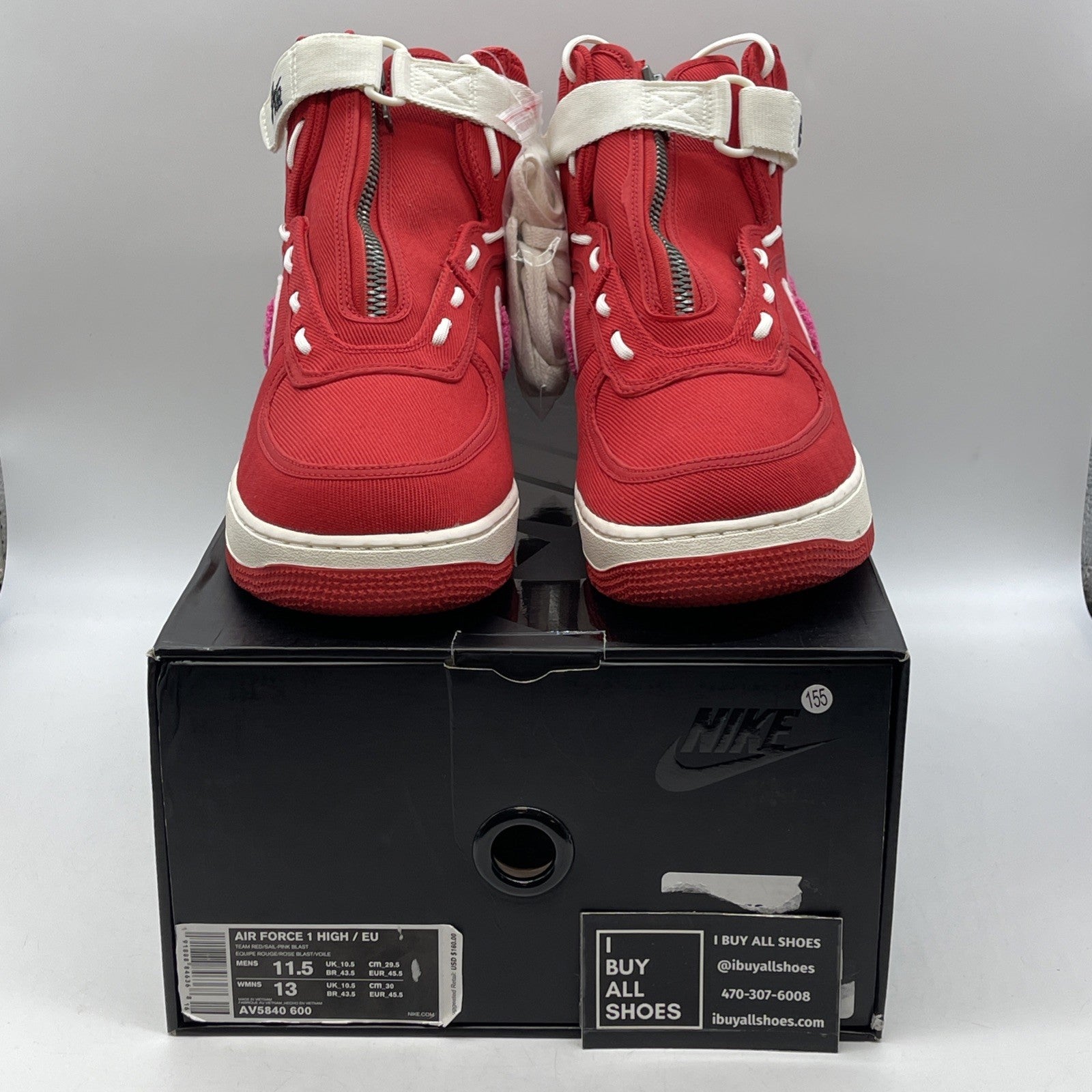 Size 11.5 - Emotionally Unavailable x Nike Air Force 1 High Heart (AV5840-600)
