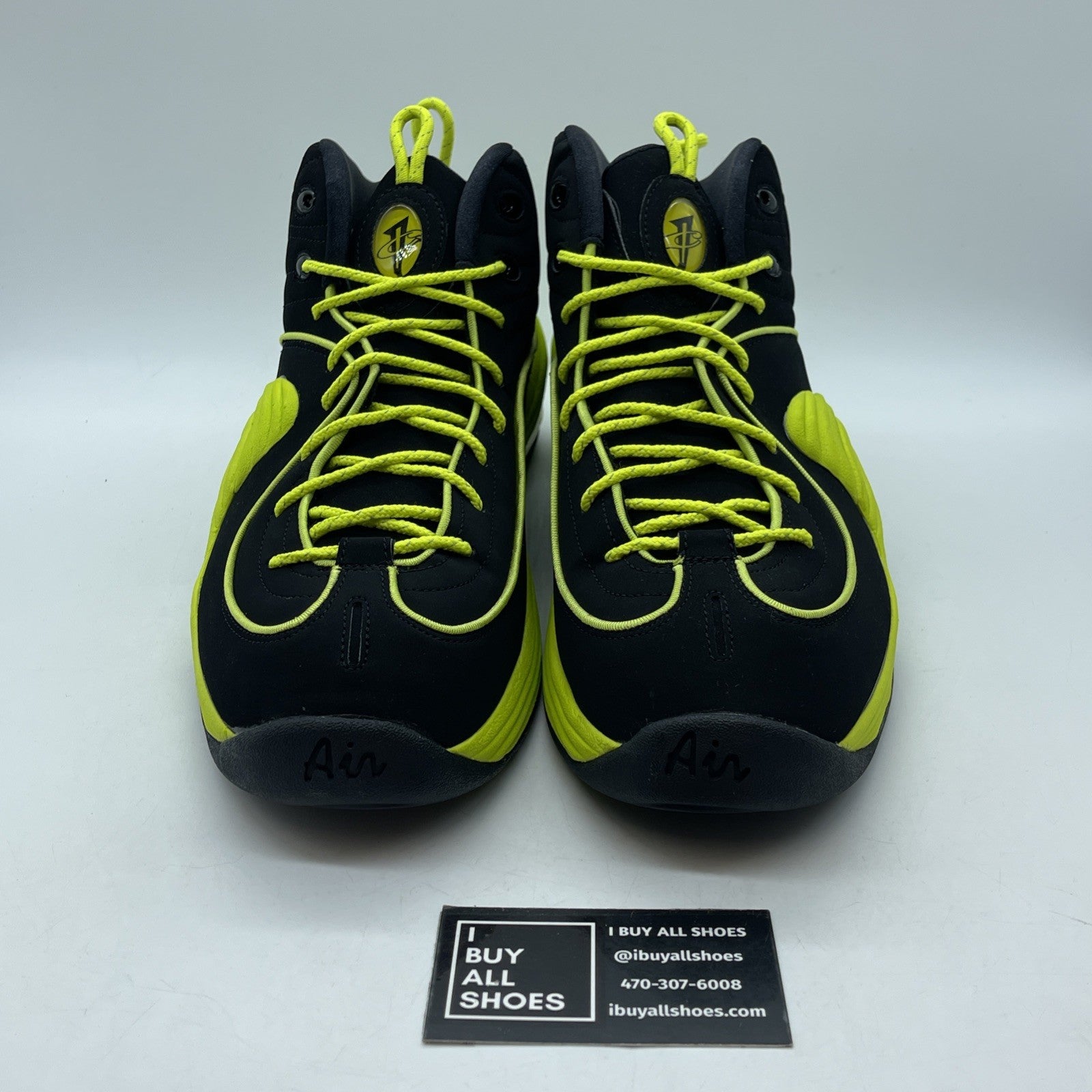 Size 13 - Nike Air Penny 2 Le Volt Green Black Suede (535600-003)