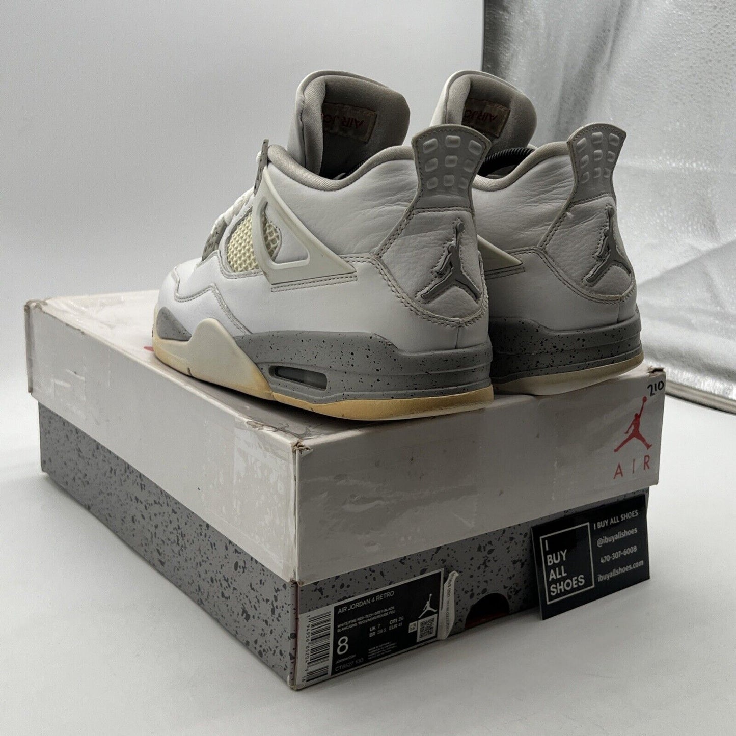 Size 8 - Air Jordan 4 Retro Mid White Oreo (CT8527-100)