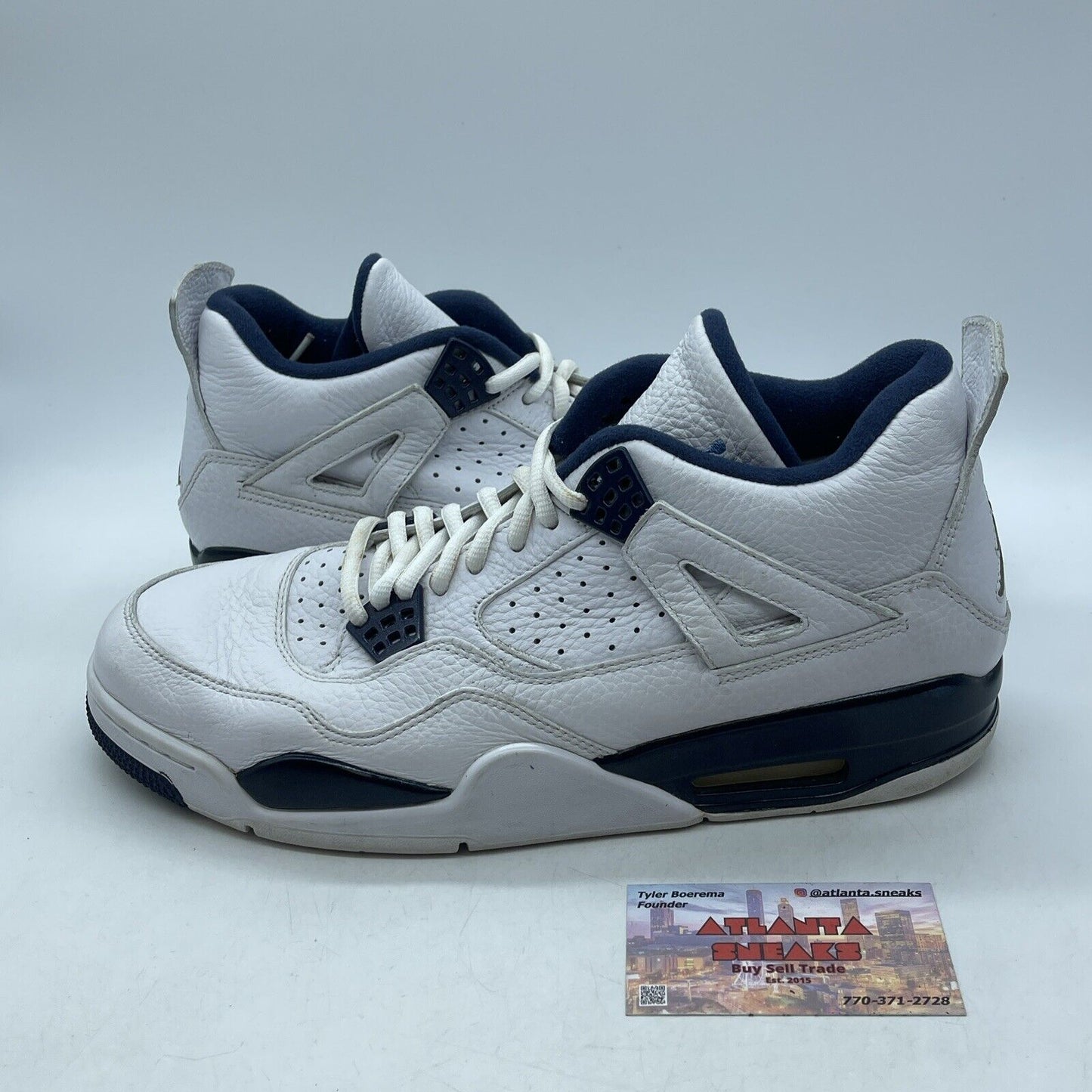 Size 11.5 - Air Jordan 4 Retro LS Columbia Blue White Leather (314254-107)