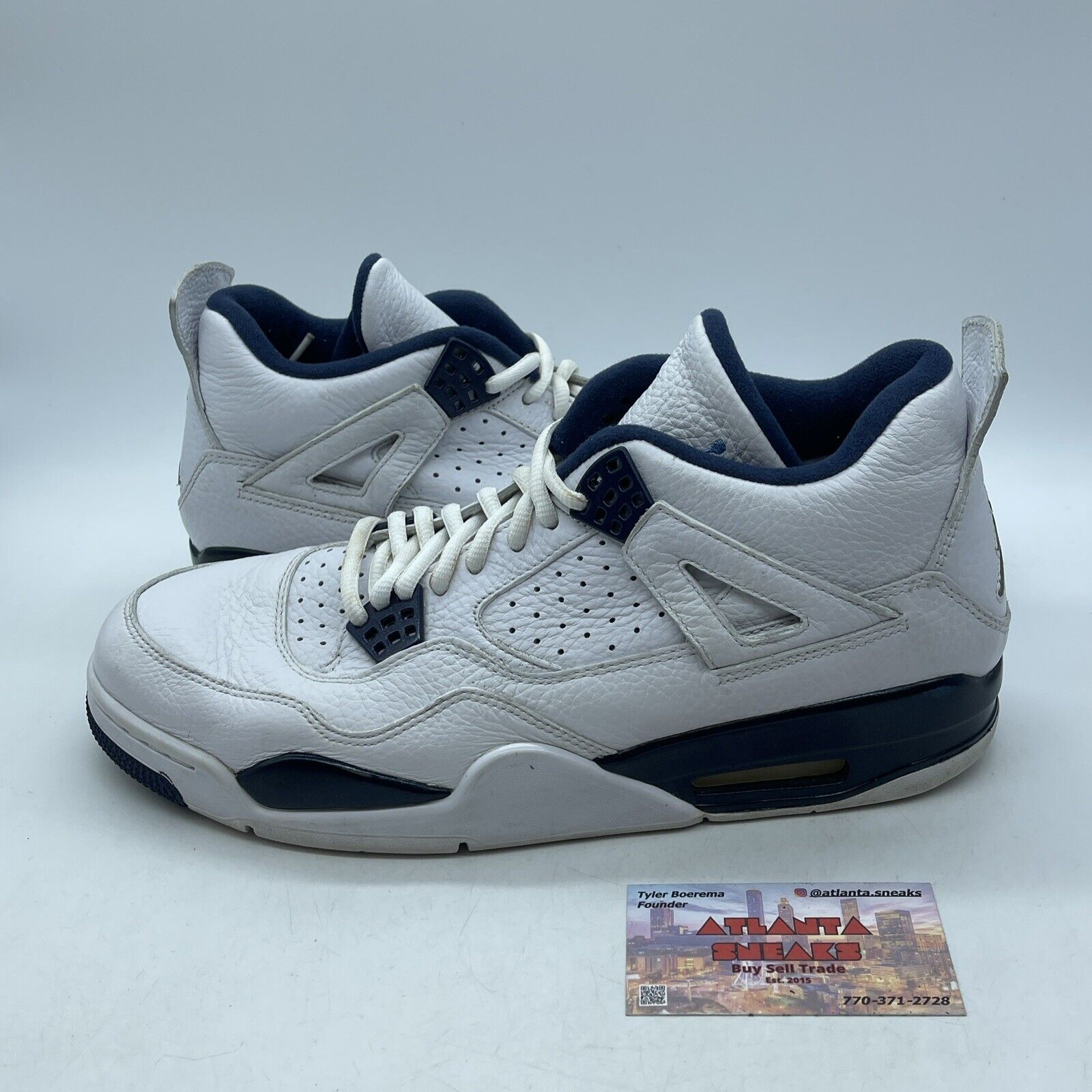 Size 11.5 - Air Jordan 4 Retro LS Columbia Blue White Leather (314254-107)