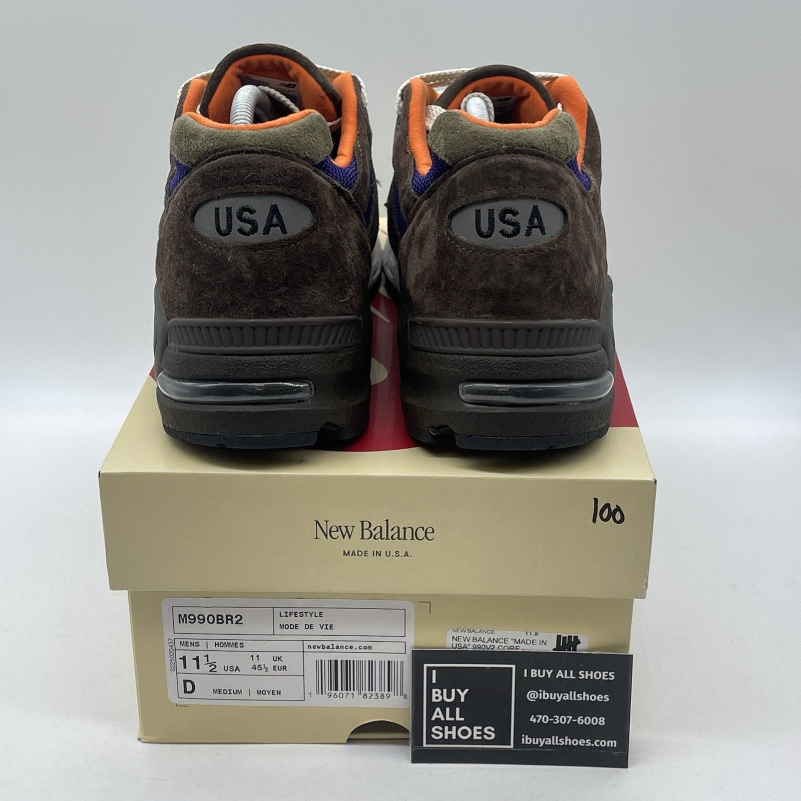 Size 11.5 - New Balance Teddy Santis x 990v2 Made in USA Brown Purple (M990BR2)