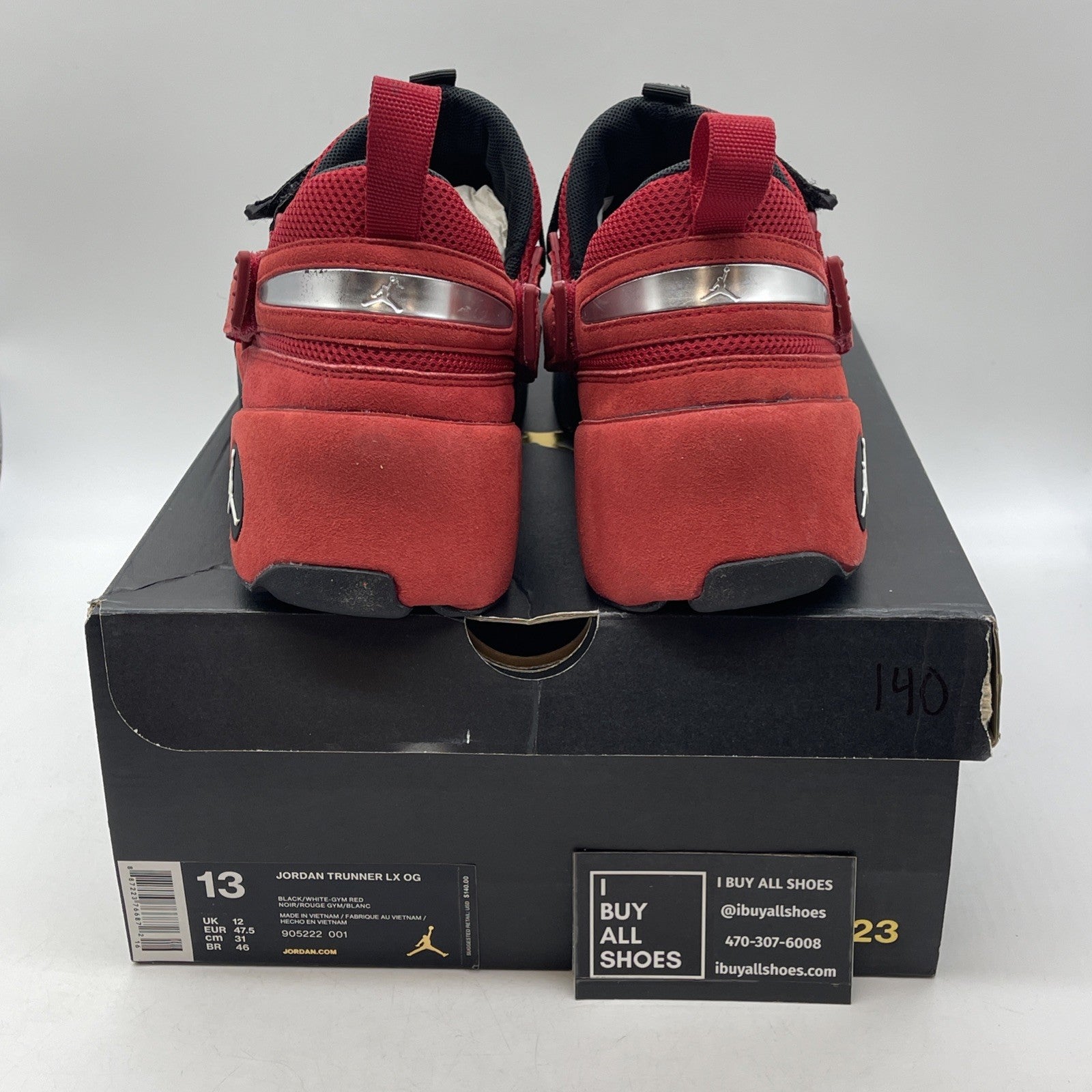Size 13 - Air Jordan Trunner LX OG Black Gym Red (905222-001)