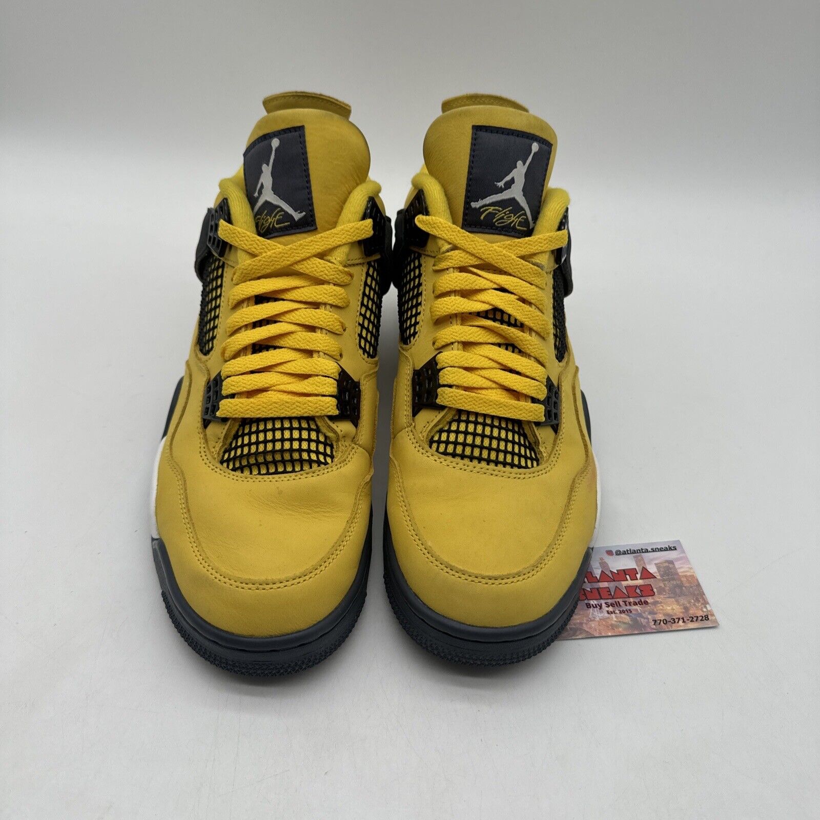 Size 11 - Jordan 4 Retro Mid Lightning Yellow Suede Grey White Mustard Classic