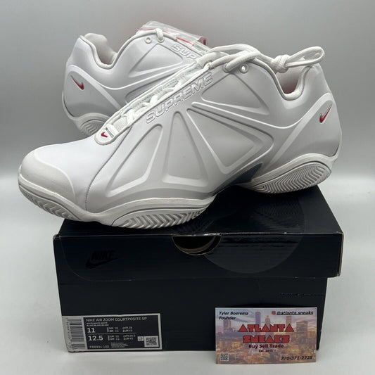 Nike x Supreme Air Zoom Courtposite SP White FB8934-100 Sneakers Men's 11 OG ALL