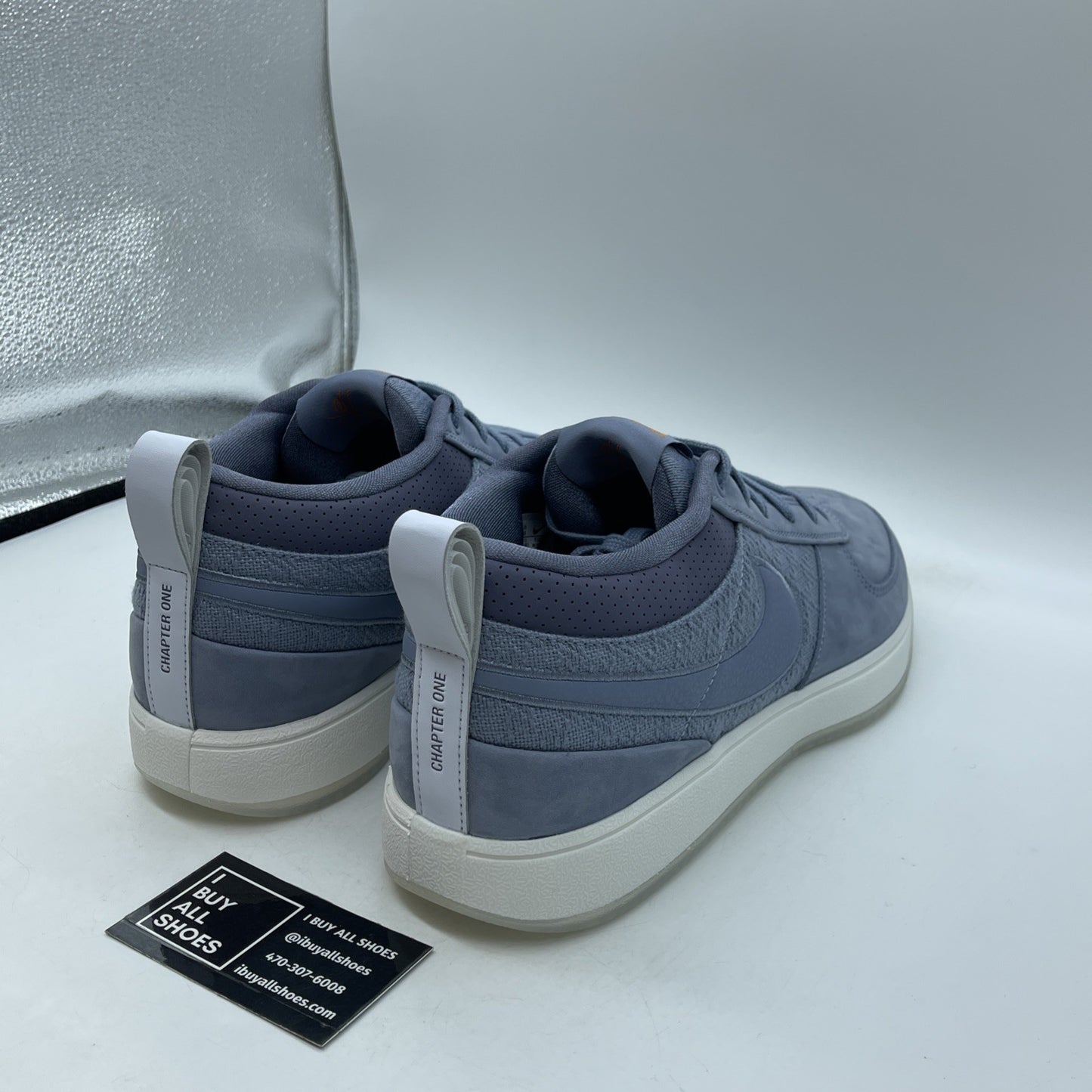 Size 14 - Nike Book 1 Mirage V2 Translucent Outsole Blue Suede (FJ4249-400)