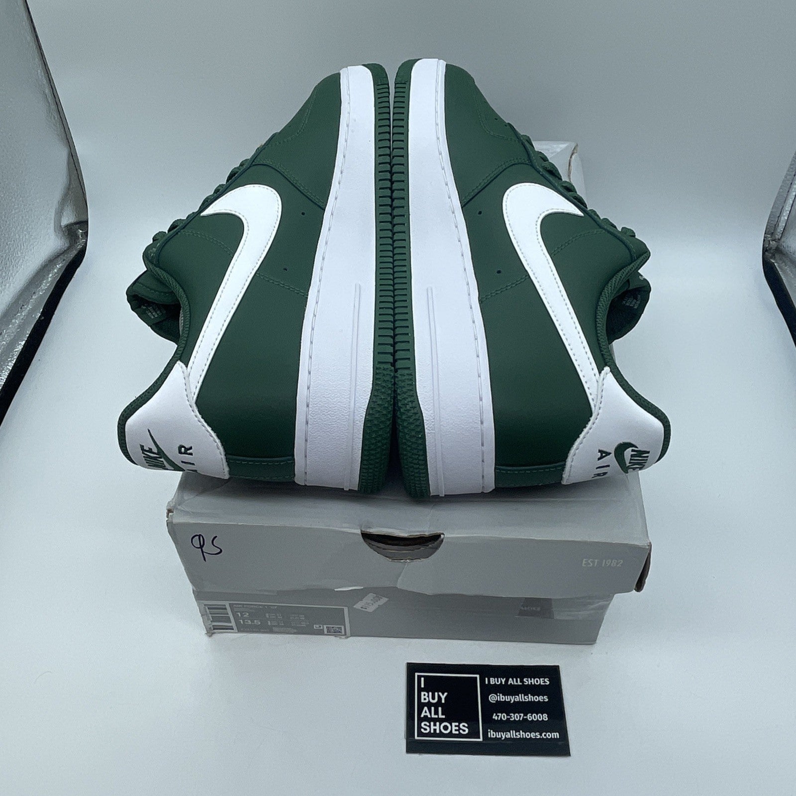 Size 12 - Nike Air Force 1 '07 Shoes Fir Dark Green White (FJ4146-300)