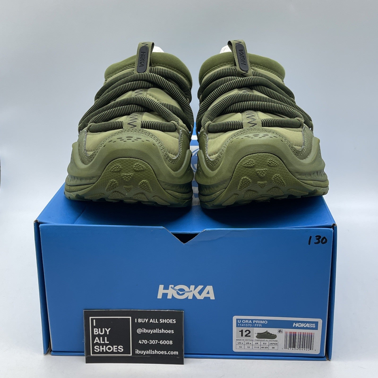 Size 12 - Limited edition Hoka One Ora Primo Olive Green Black (1141570)