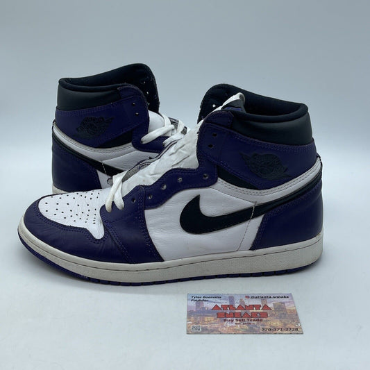 Size 10 - Jordan 1 Retro OG High Court Purple 2.0 White Leather (555088-500)