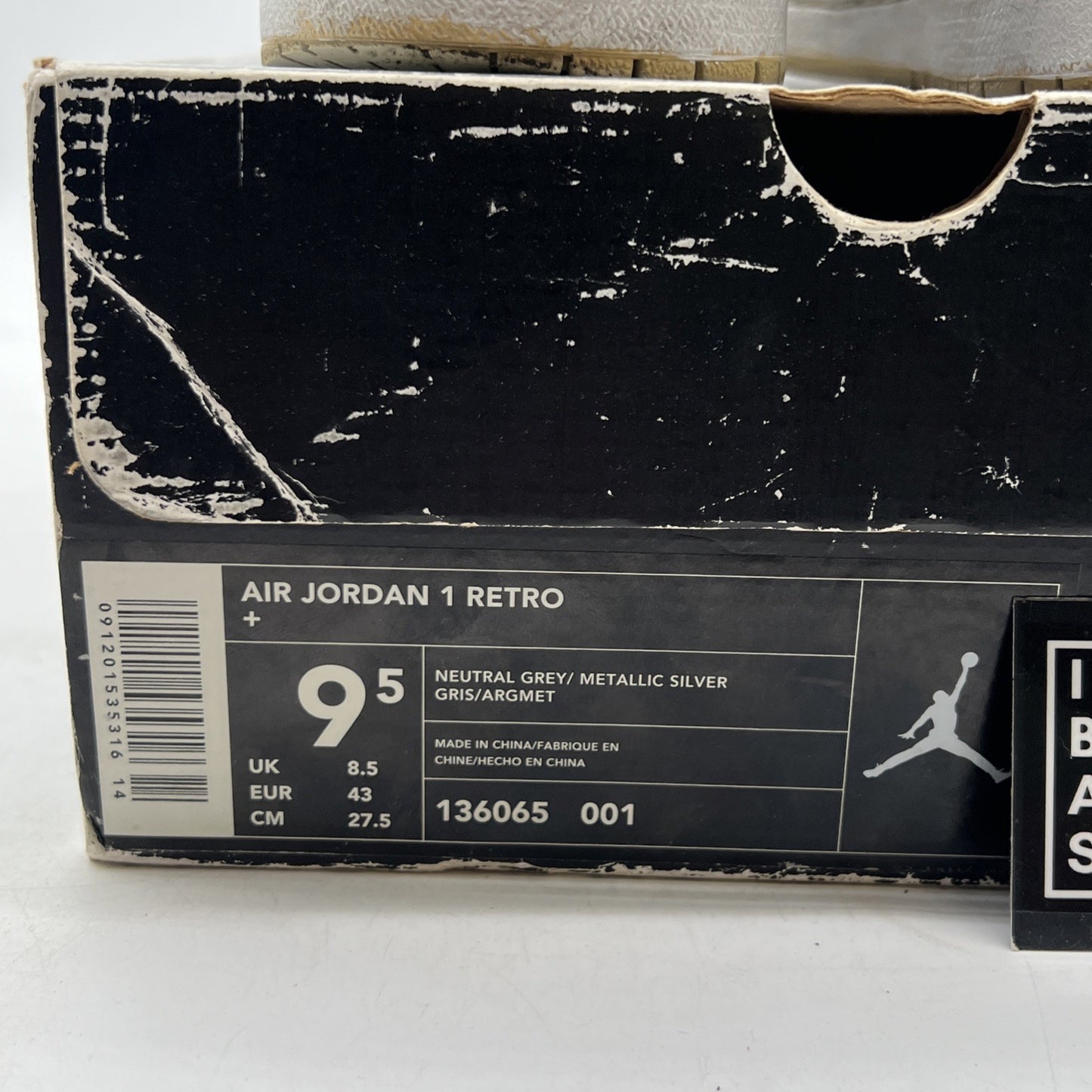 Size 9.5 - Air Jordan 1 Retro + 2001 Neutral Grey (136065-001)