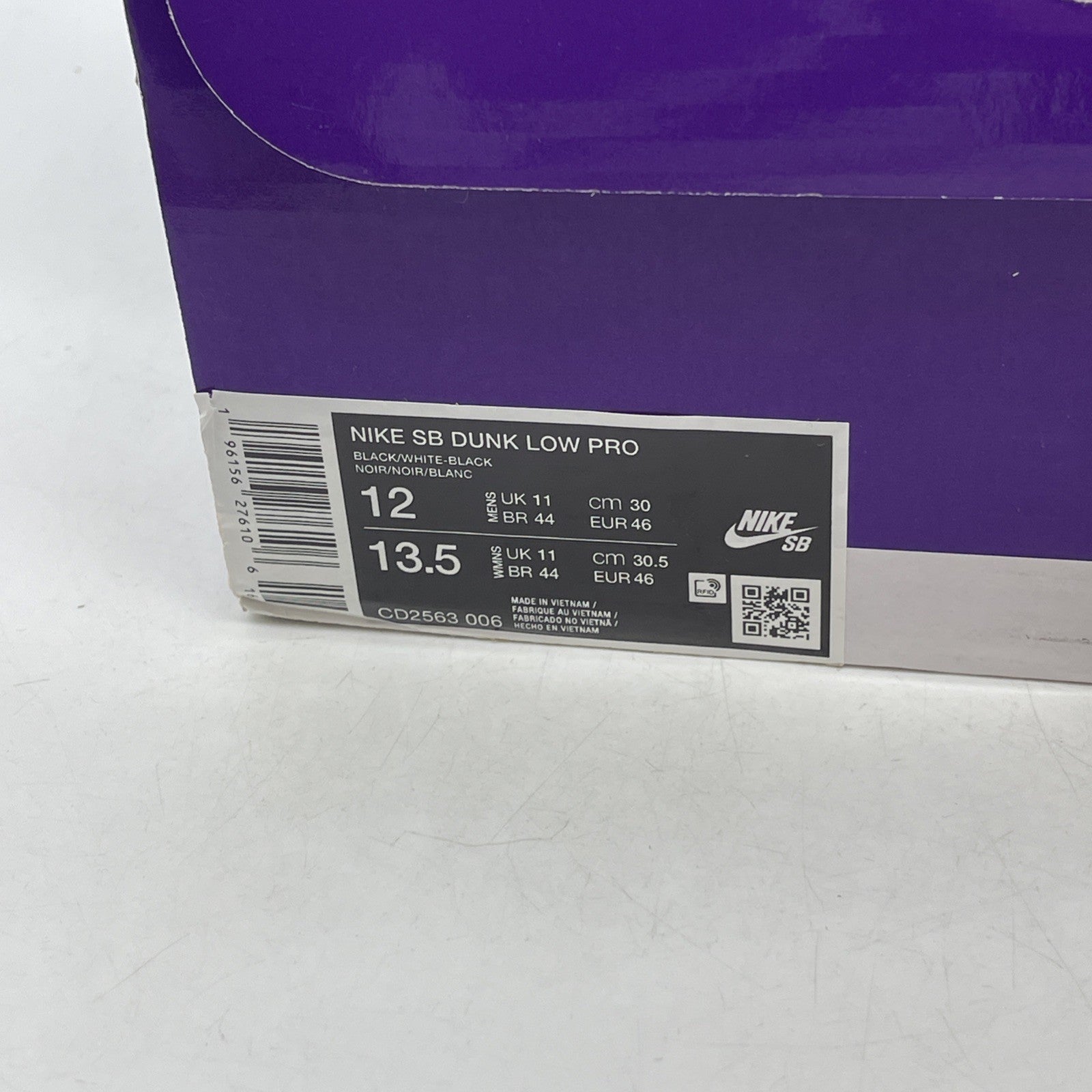 Size 12 - Nike Dunk Low SB Black Gum (CD2563-006)