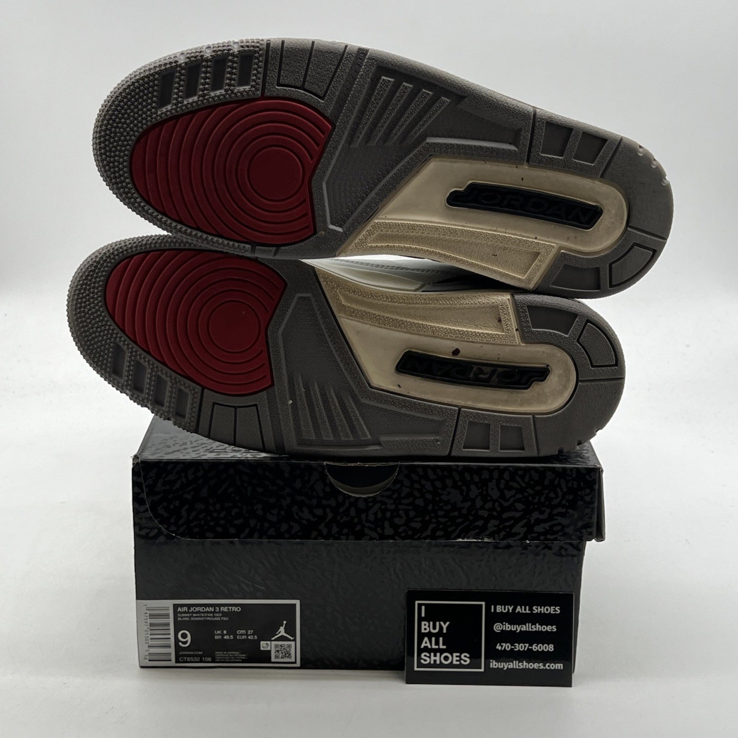 Size 9 - Air Jordan 3 Retro Cement Grey (CT8532-106)