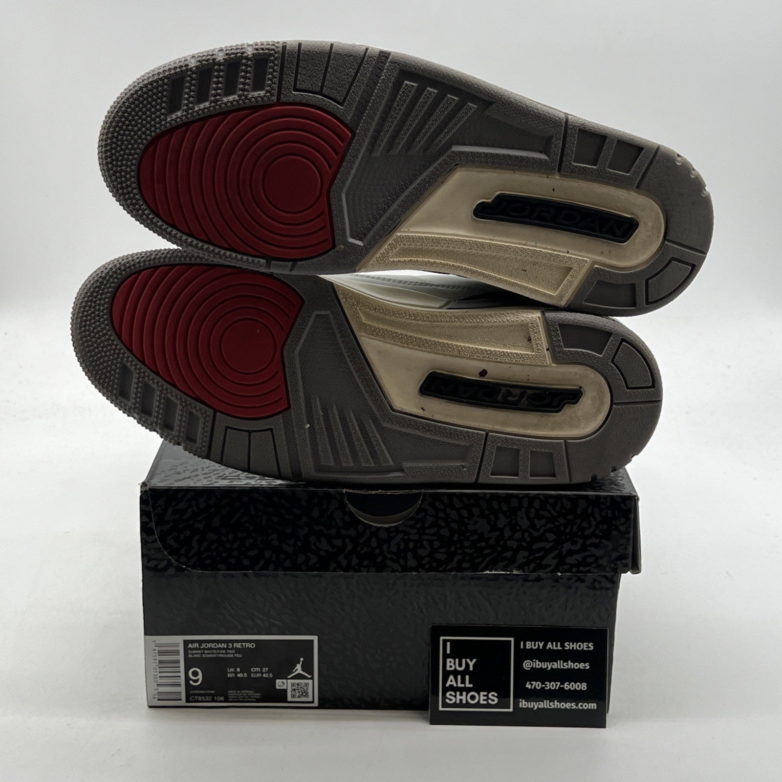 Size 9 - Air Jordan 3 Retro Cement Grey (CT8532-106)