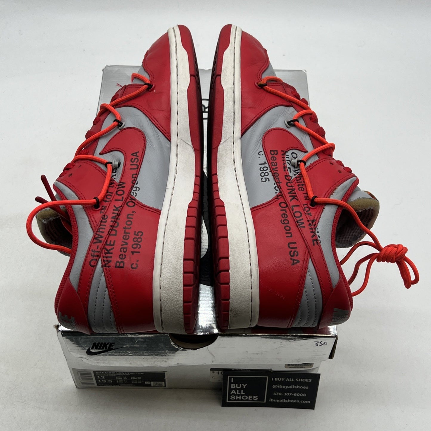 Size 12 - Nike Dunk Low x OFF-WHITE University Red 2019 (CT0856-600)