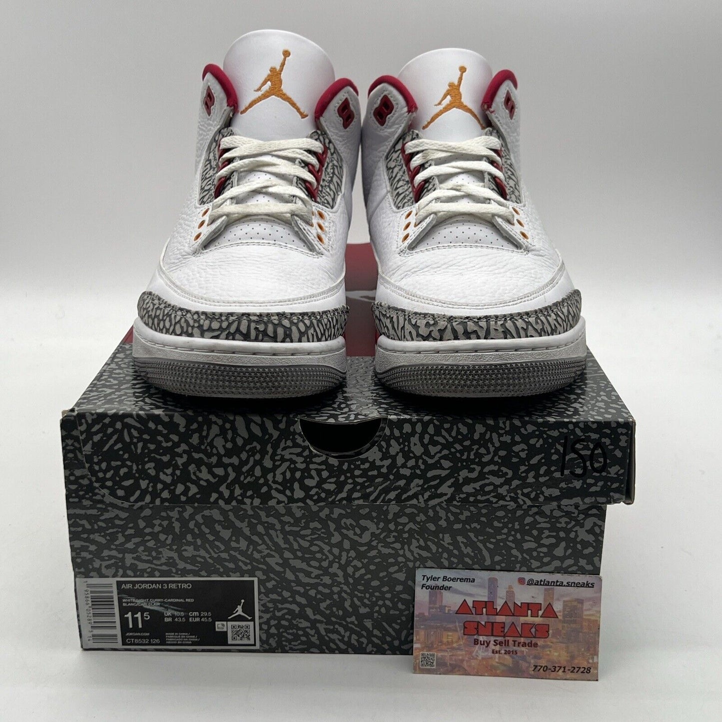 Size 11.5 - Jordan 3 Retro Mid Cardinal Red White Yellow Black Grey (CT8532-126)