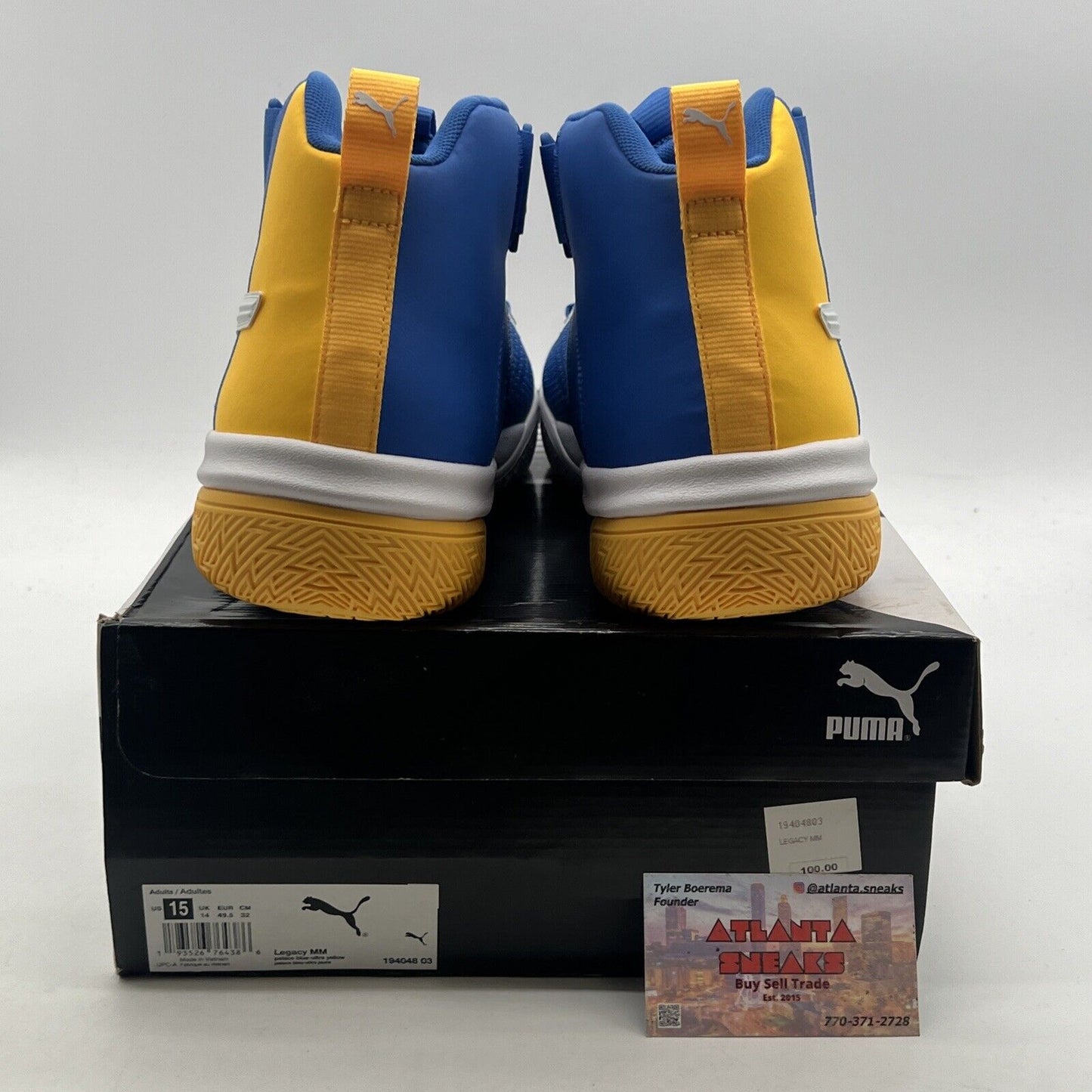 Size 15 - PUMA Legacy March Madness - Palace Blue Ultra Yellow (194048-03)