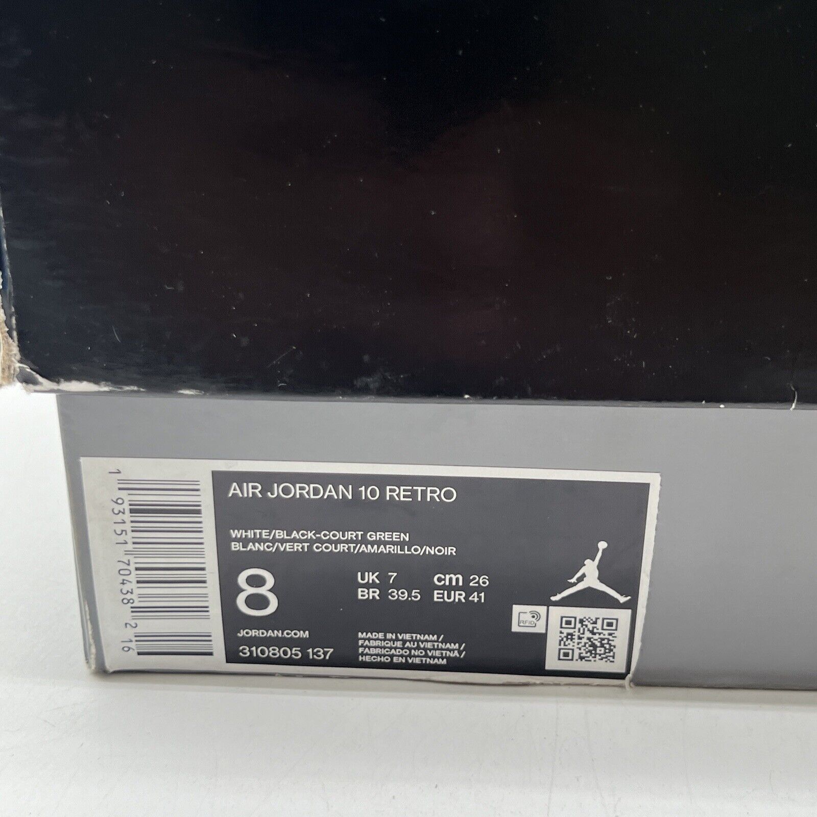 Size 8 - Air Jordan 10 Retro 2019 Seattle Black White Leather Green (310805-137)