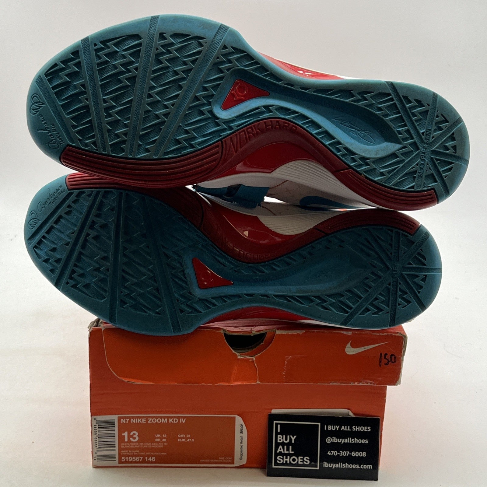 Size 13 - Nike N7 1 Zoom KD 4 N7 (519567-146)