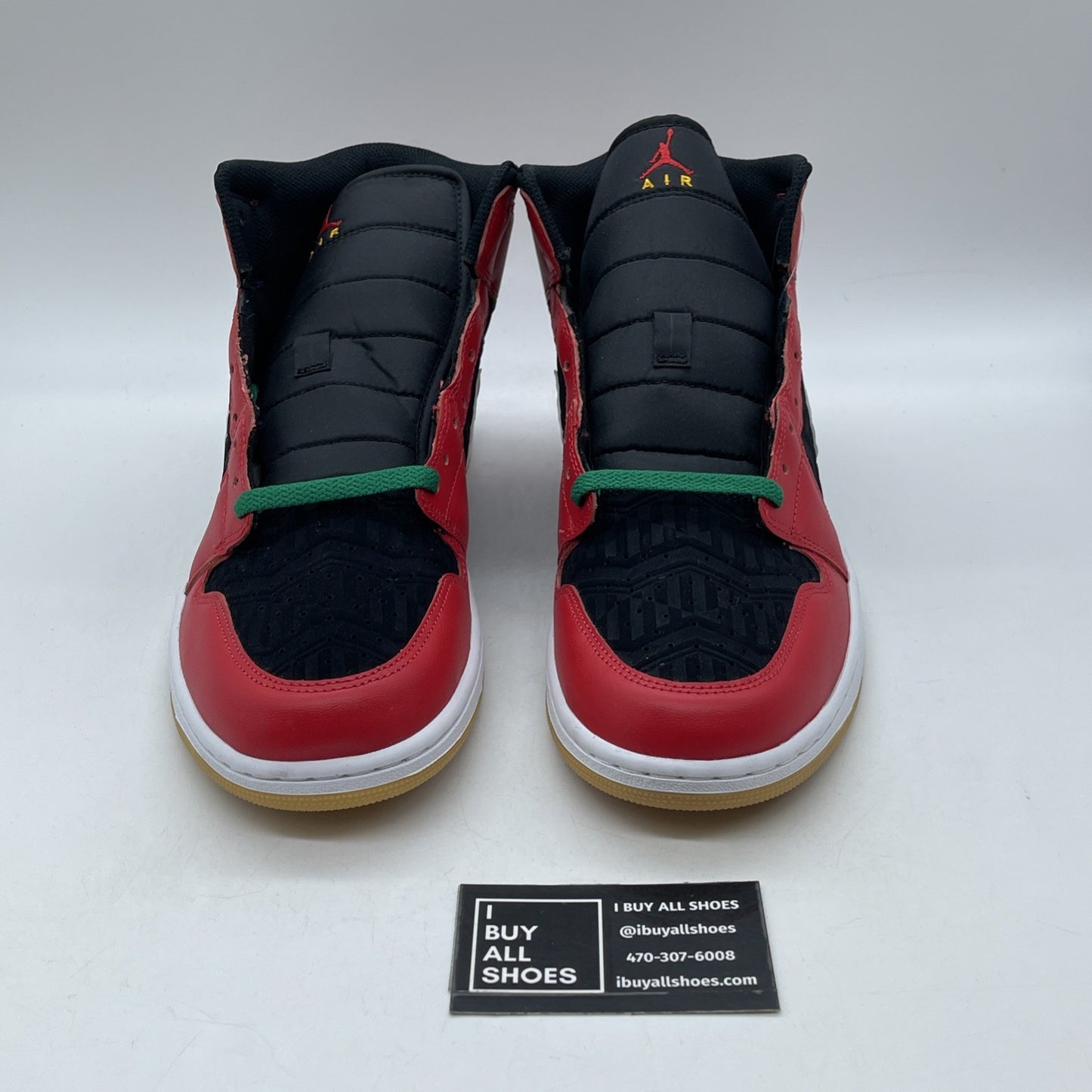 Size 11.5 - Air Jordan 1 SE Mid Christmas Black Red Suede Leather (DQ8417-006)