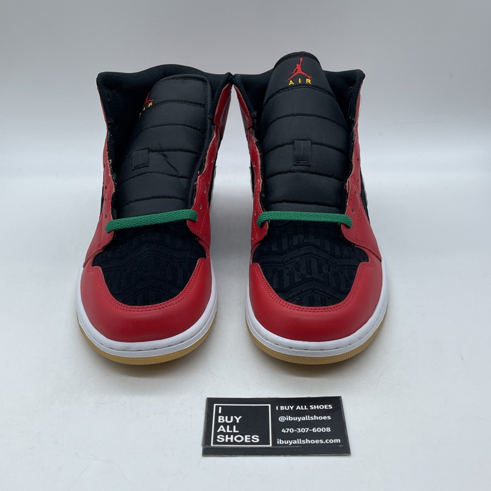 Size 11.5 - Air Jordan 1 SE Mid Christmas Black Red Suede Leather (DQ8417-006)
