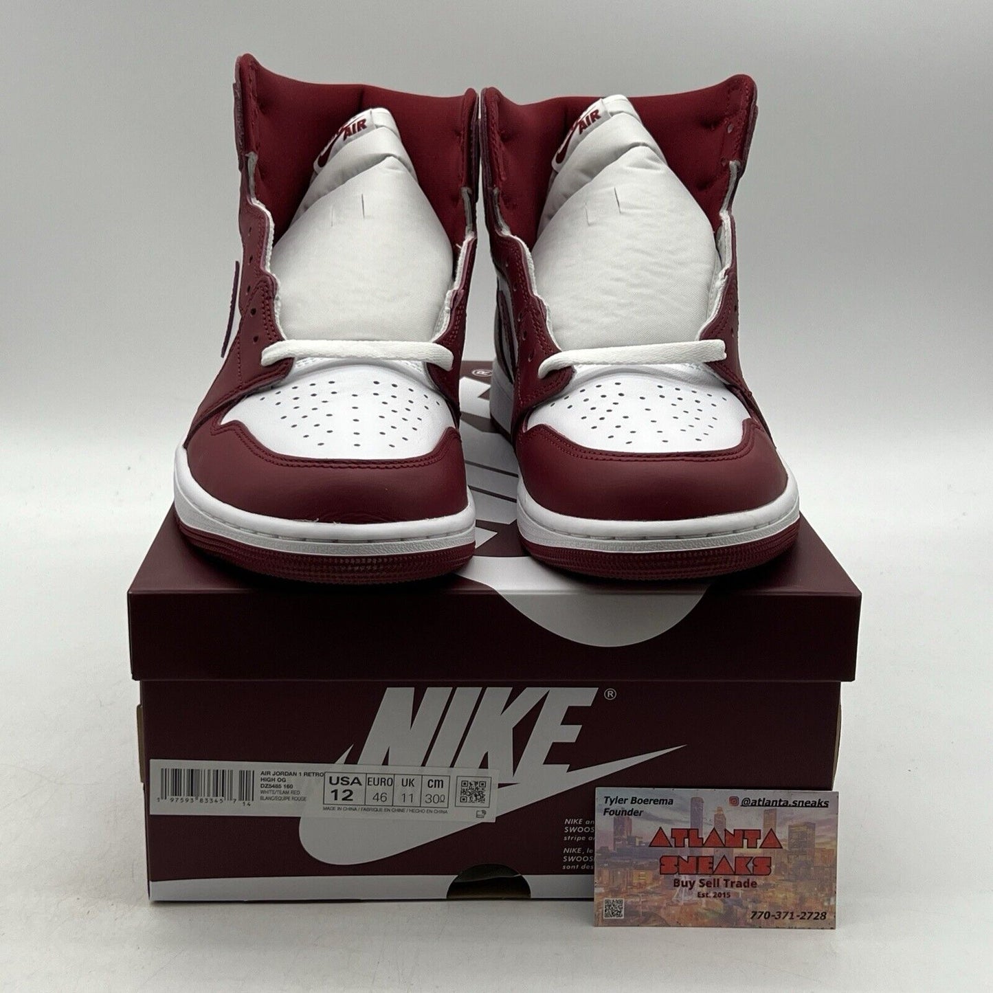 Size 12 - Air Jordan 1 Retro OG High Artisanal Red Leather. (DZ5485-160)