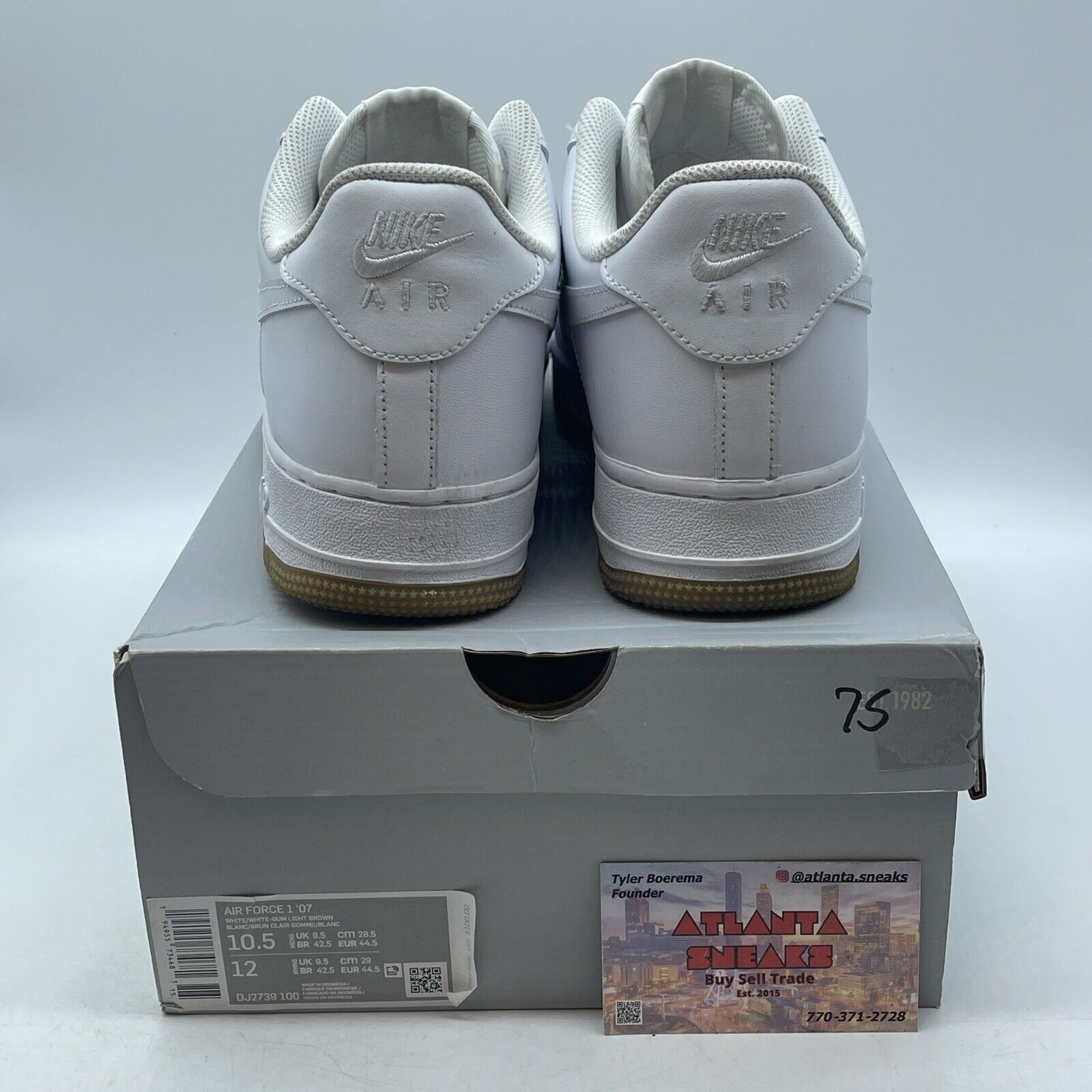 Size 10.5 - Nike Air Force 1 Low White Gum Brown Leather (DJ2739-100)