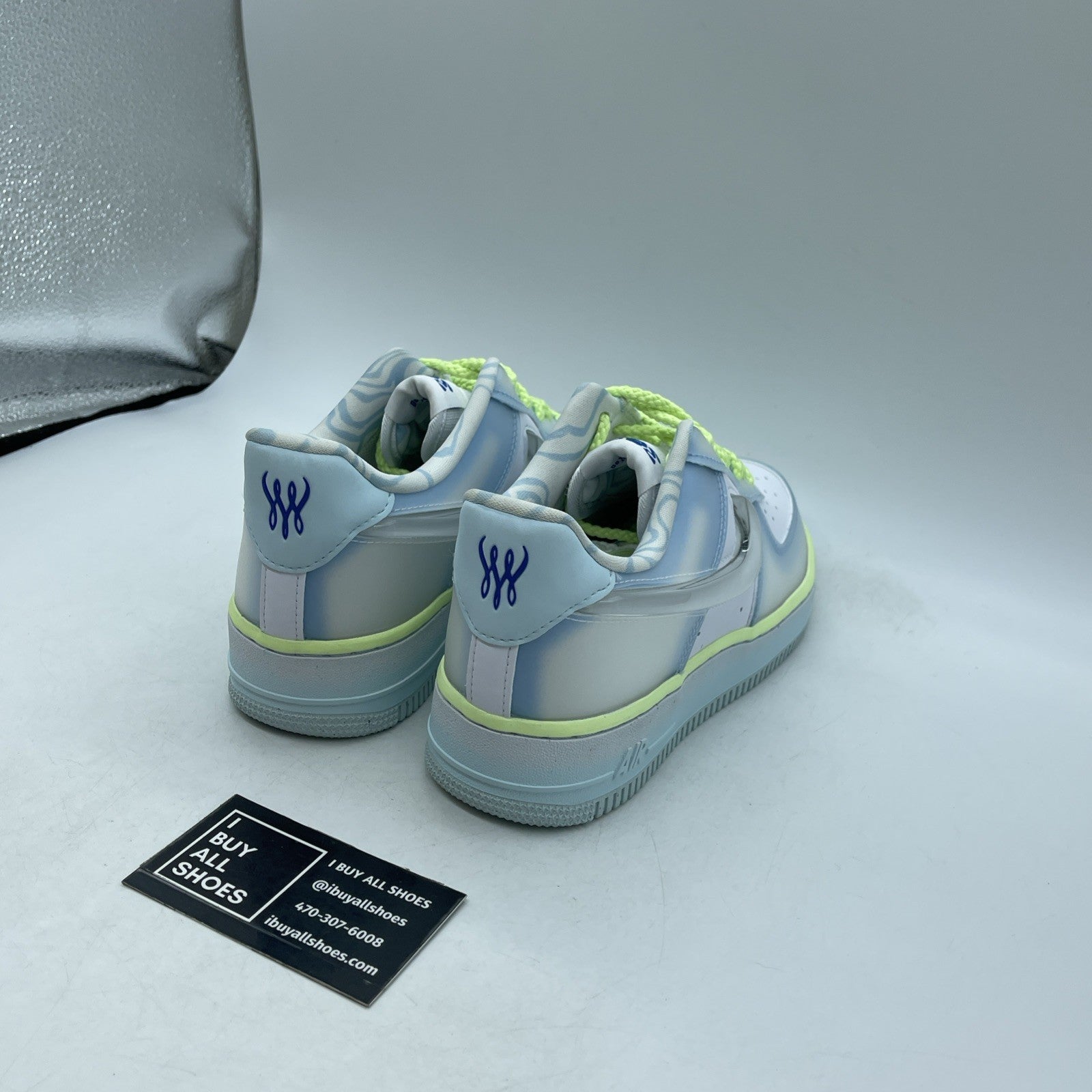 Size 7.5W - Serena Williams Design Crew x Nike Air Force 1 '07 Psychic Blue