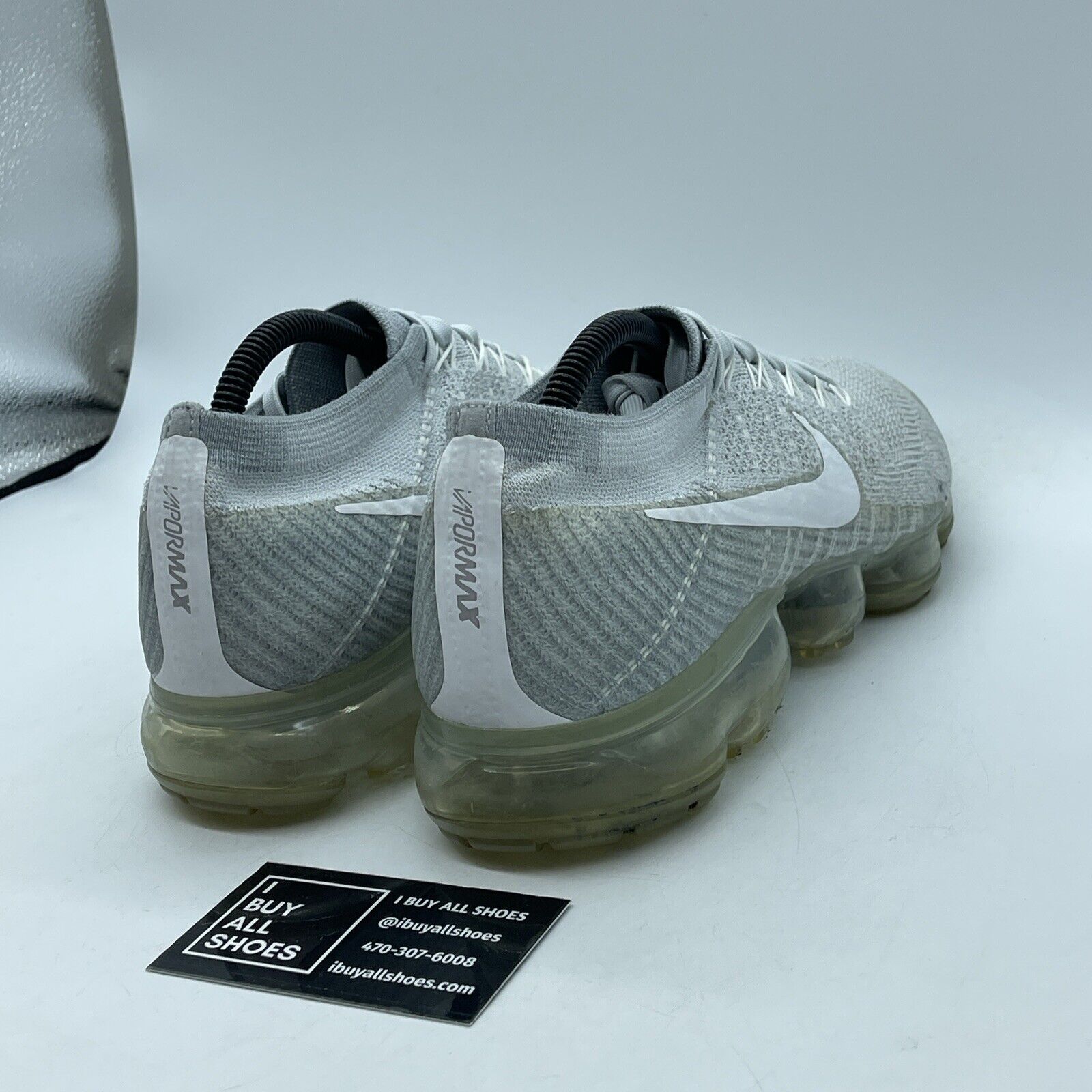 Size 10 - Nike Air VaporMax Pure Platinum White Silver Suede (849558-004)