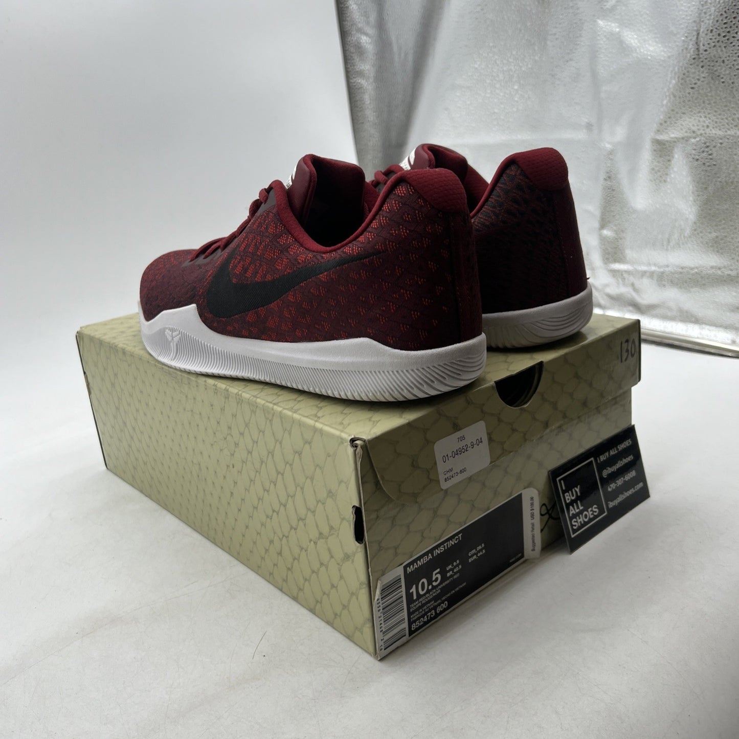 Size 10.5 - Nike Mamba Instinct Team Red (852473-600)