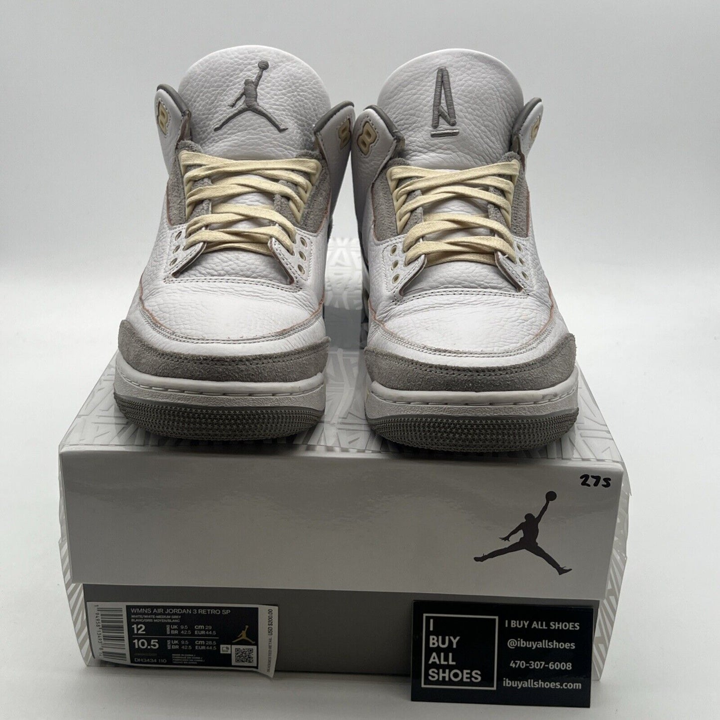 Size 12 - Jordan 3 Retro SP x A Ma Maniere Low Raised By Women W (DH3434-110)