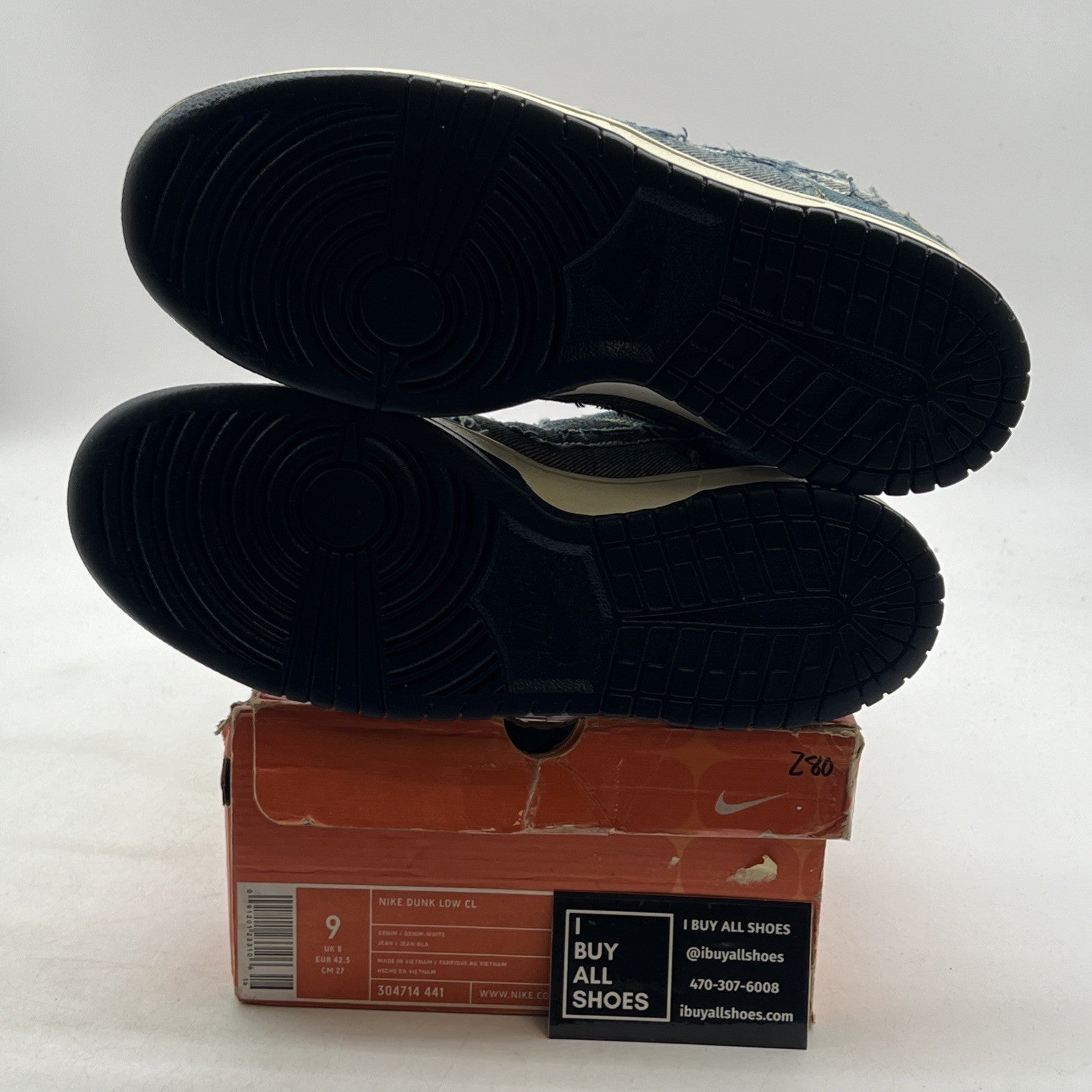 Size 9 - Nike Dunk Cl Low Denim (304714-441)