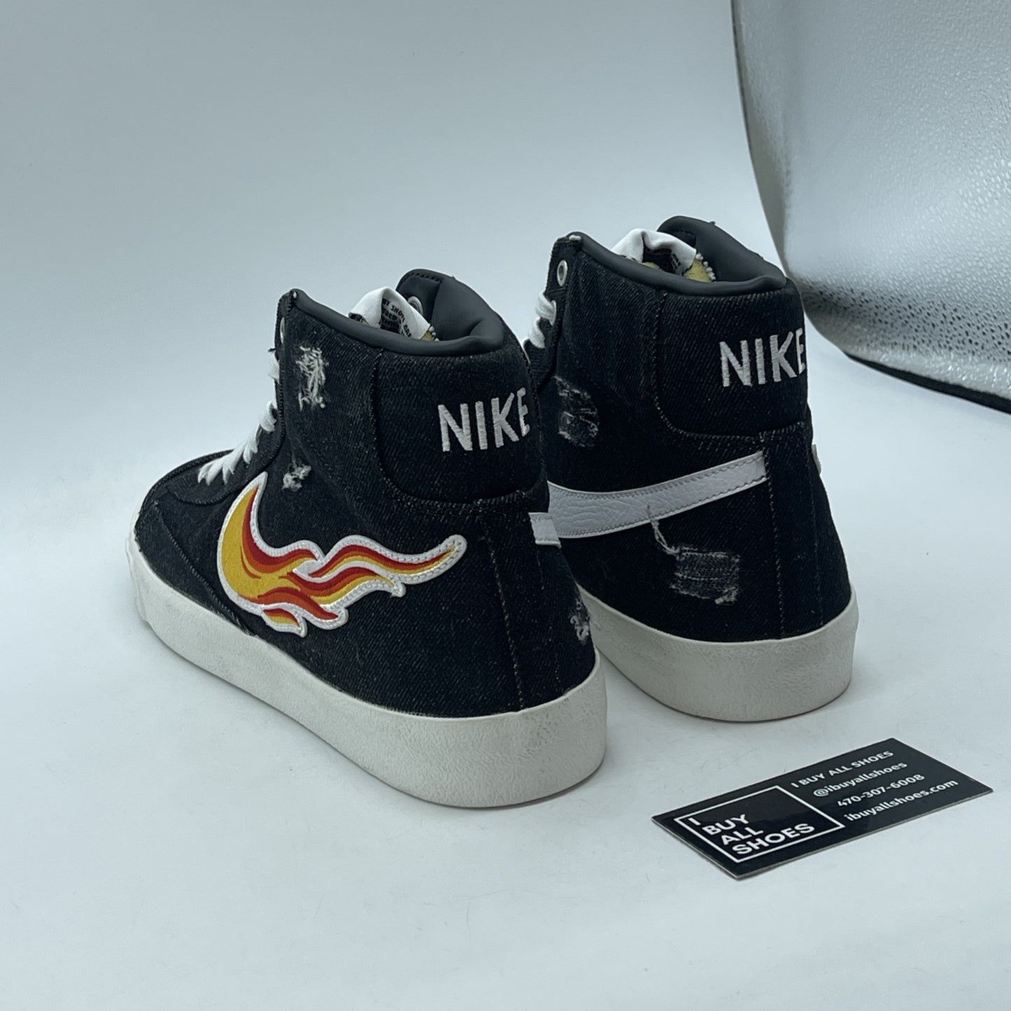 Size 9 - Nike Blazer '77 Mid Cleveland Rocks Black White Suede (DQ7635-001)