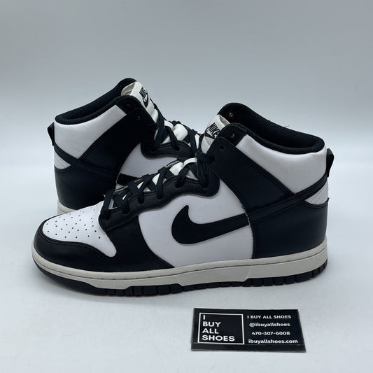 Size 8.5 - Nike Dunk High Black White Leather (DD1399-105)
