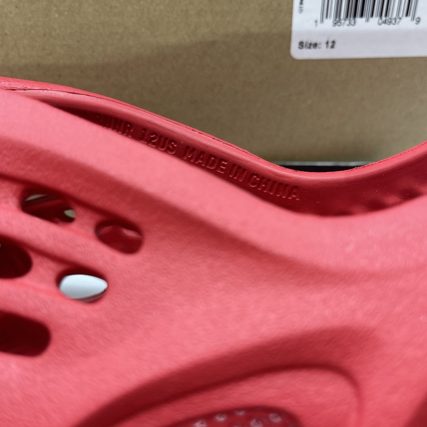Size 12 - adidas Yeezy Foam Runner Vermillion (GW3355)
