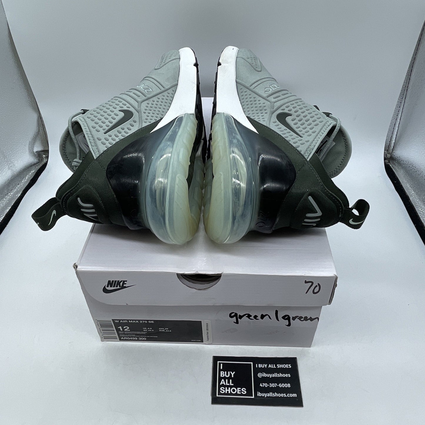 Size 12 - Nike Air Max 270 SE Sneakers Mica Sequoia (AR0499-300)