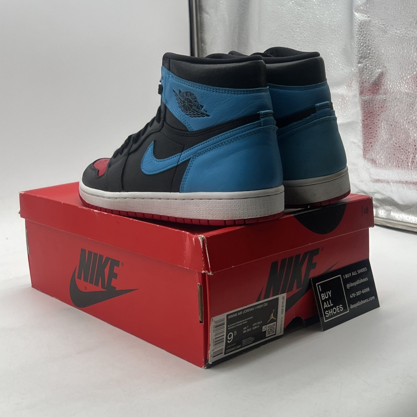 Size 9.5 - Air Jordan 1 High OG UNC To Chicago 2020 (CD0461-046)