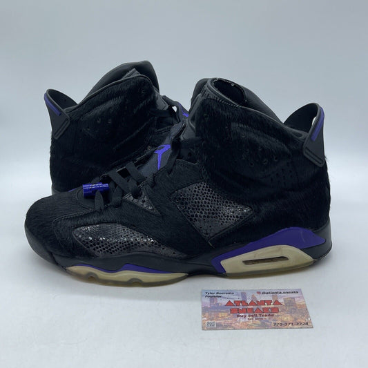 Size 11 - Social Status x Air Jordan 6 Retro Pony Hair Black Suede (AR2257-005)