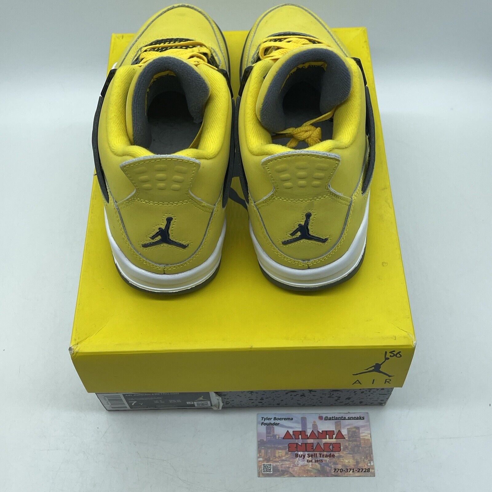 Size 7Y - Jordan 4 Retro GS Tour Yellow  White Suede (408452700)