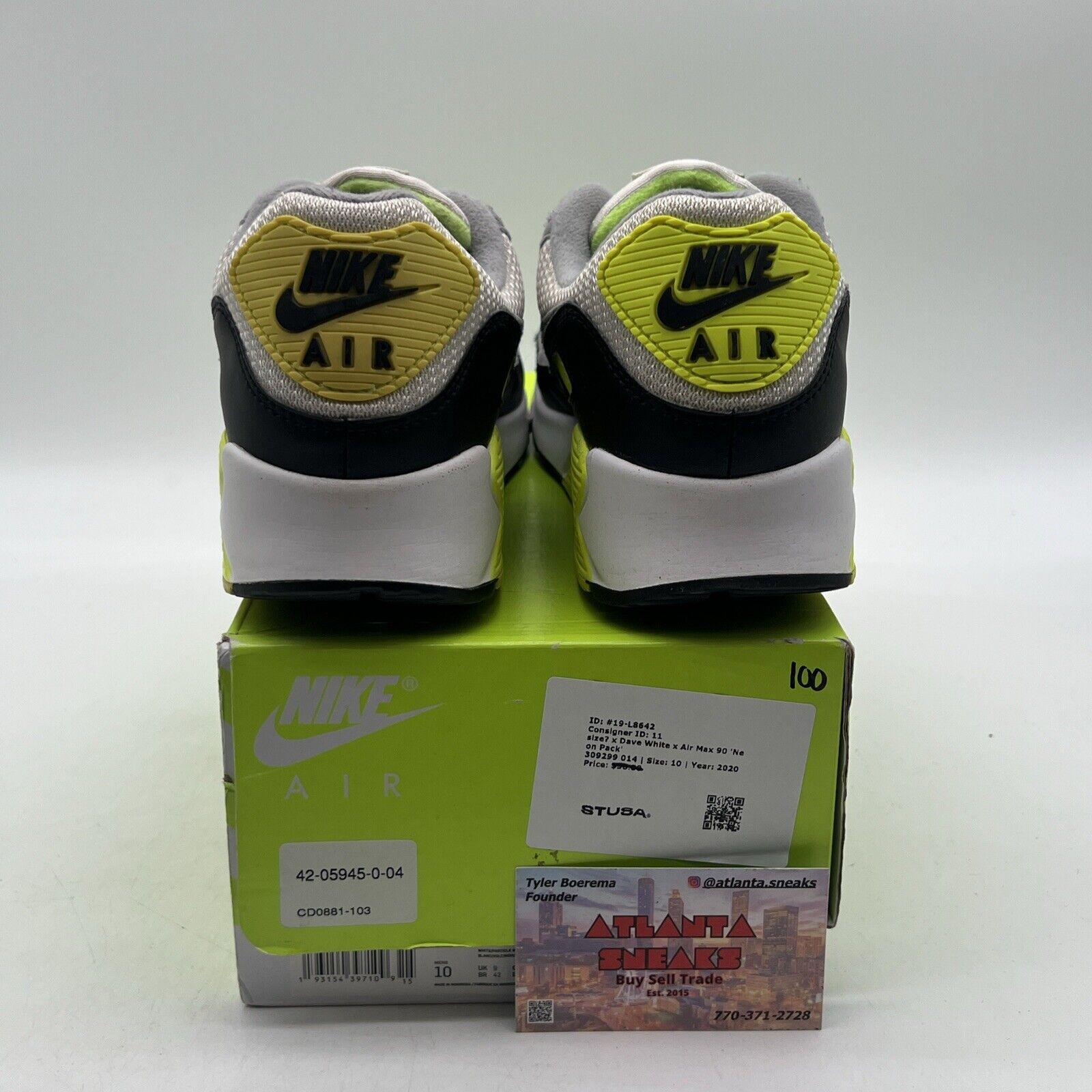 Size 10 - Nike Air Max 90 2020 Volt Black Grey White (CD0881-103)