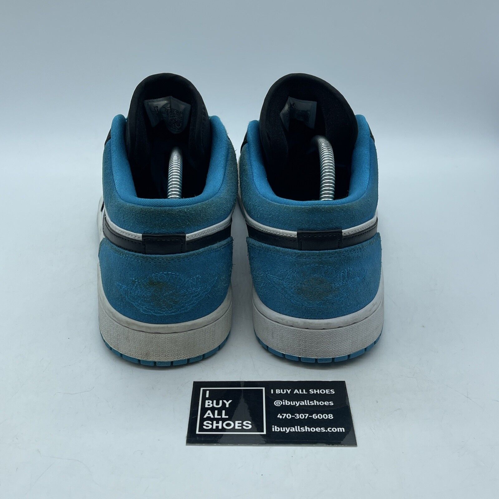 Size 12 - Air Jordan 1 SE Low Laser Blue White Black Suede (CK3022-004)