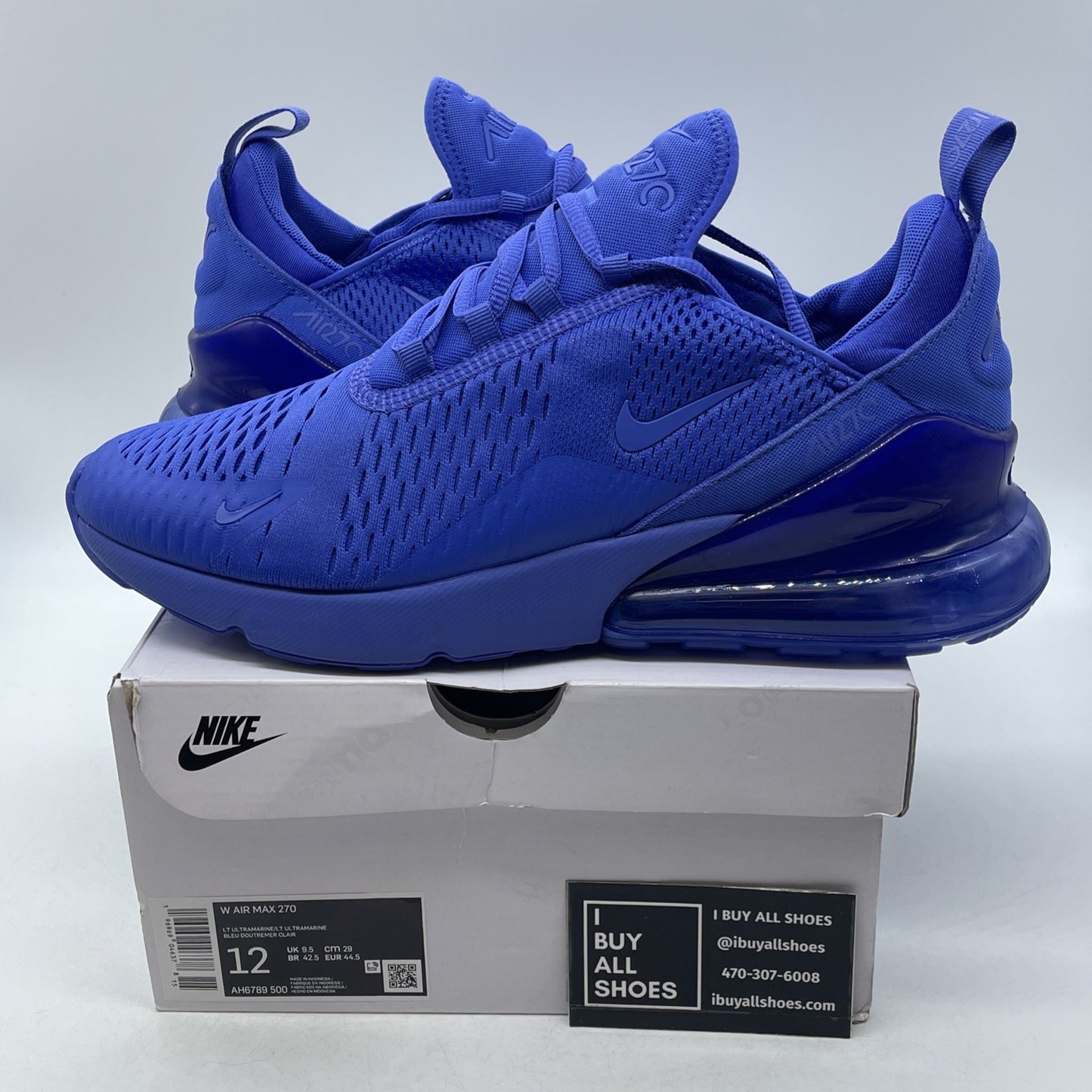 Size 12W - Nike Air Max 270 Light Ultramarine (AH6789-500)