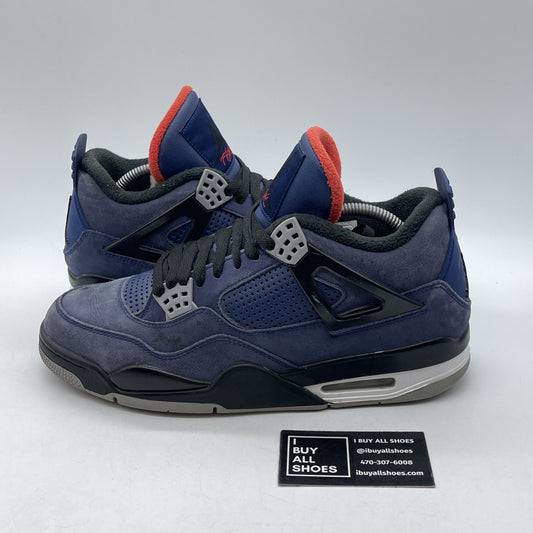 Size 10.5 - Jordan 4 Winter Loyal Blue 2019 Black Suede (CQ9597-401)