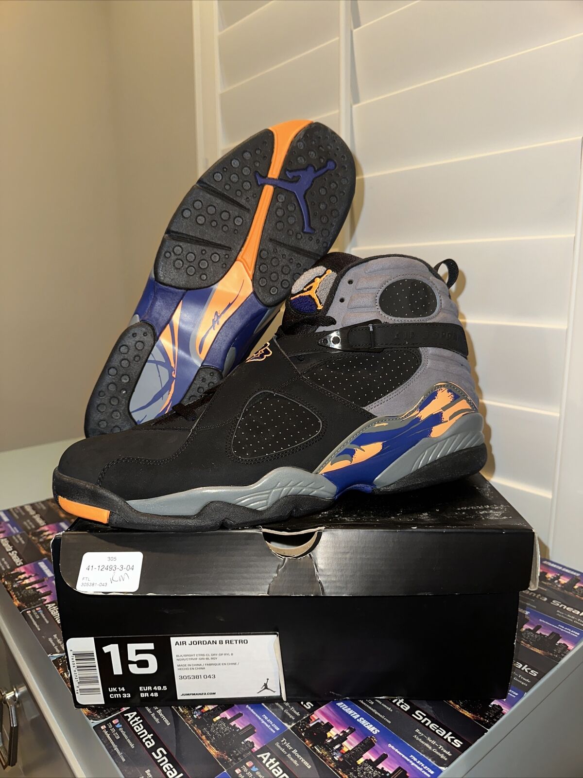 Size 15 - Jordan 8 Retro Phoenix Suns 2013