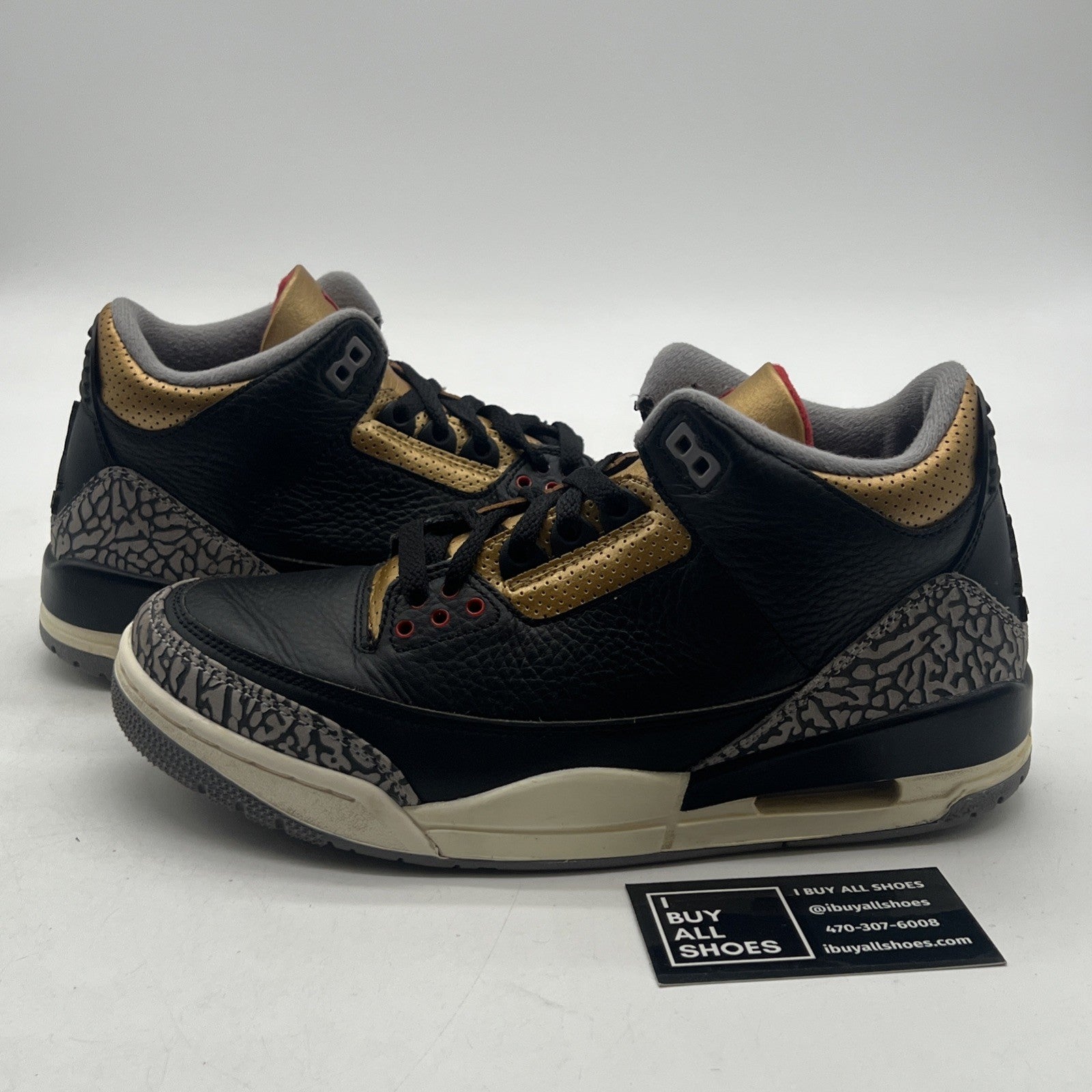 Size 9.5 - Air Jordan 3 Retro Mid Black Gold W (CK9246-067)