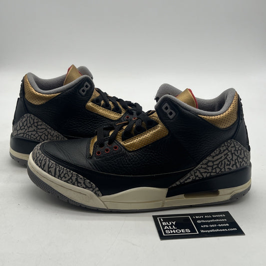 Size 9.5 - Air Jordan 3 Retro Mid Black Gold W (CK9246-067)