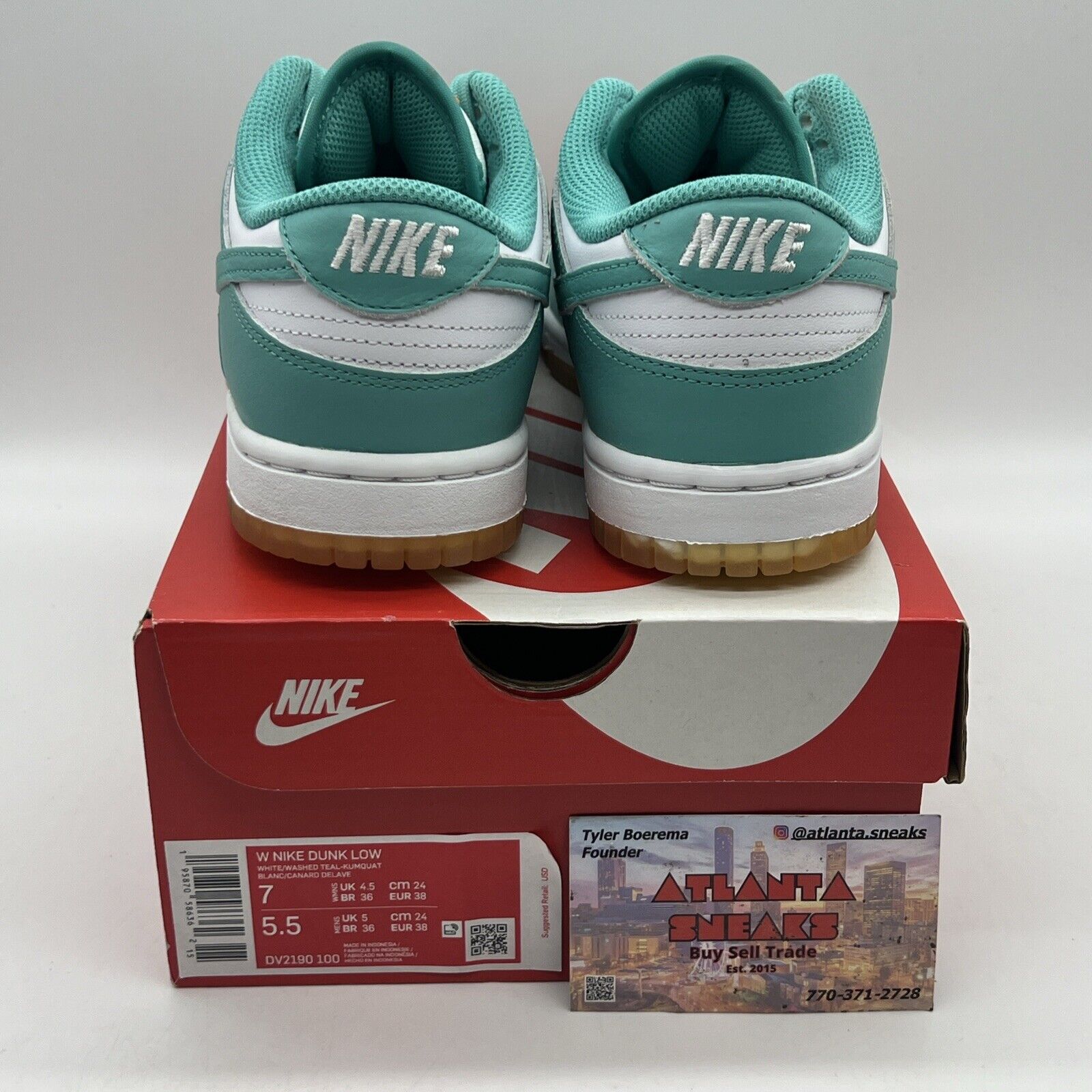 Women's Nike Dunk Low "Teal Zeal" (DV2190 100) Brand New Size 7 Brand New