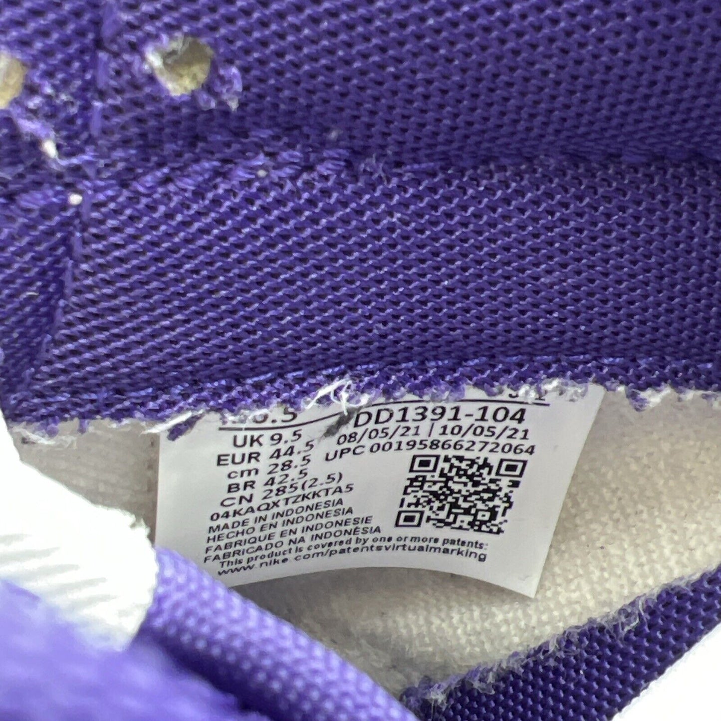 Size 10.5 - Nike Dunk Low Retro Court Purple 2022 (DD1391-104)