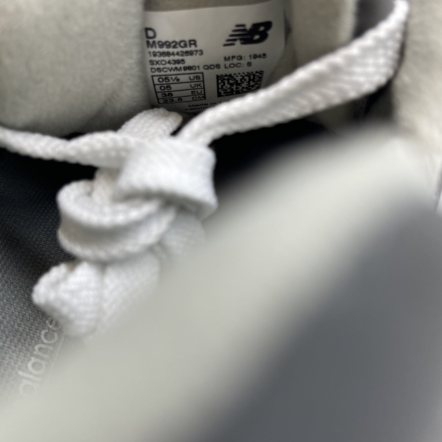 Size 5.5 - New Balance 992 Made in USA 2020 Grey White Suede Leather (M992GR)