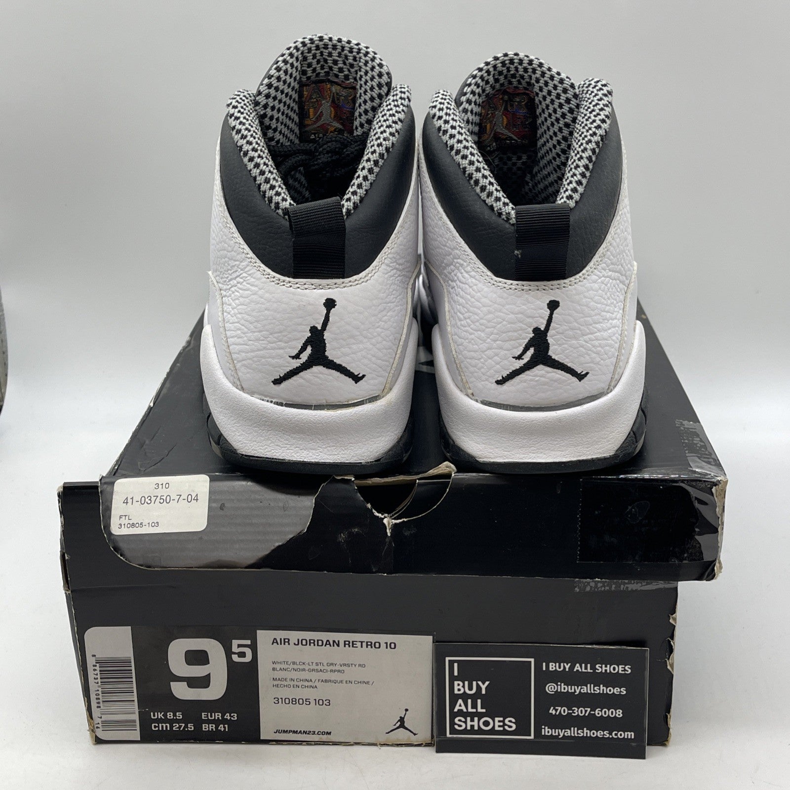 Size 9.5 - Air Jordan 10 Retro 2013 Steel (310805–103)