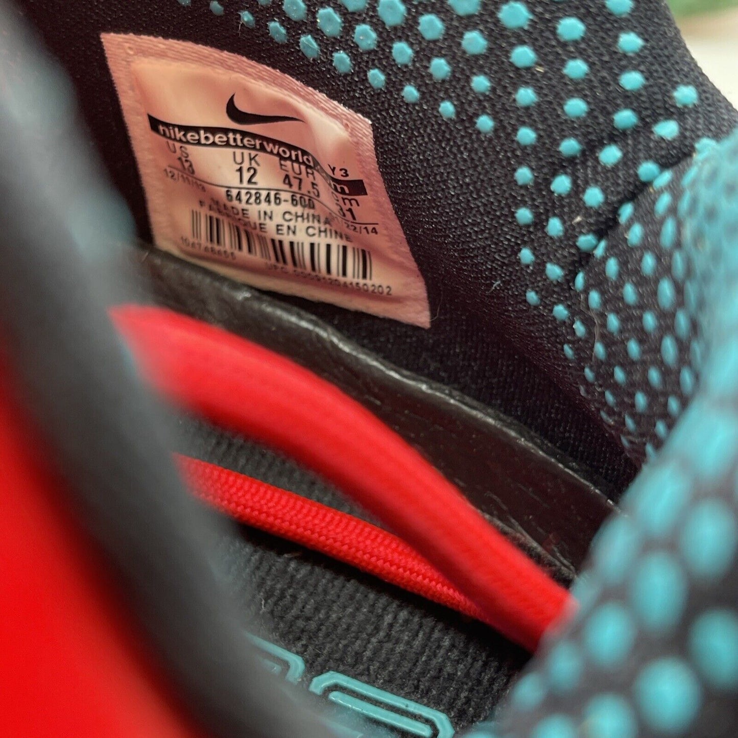 Size 13 - Nike LeBron 11 Elite Hero Pack Red  Blue Black Suede (642846-600)